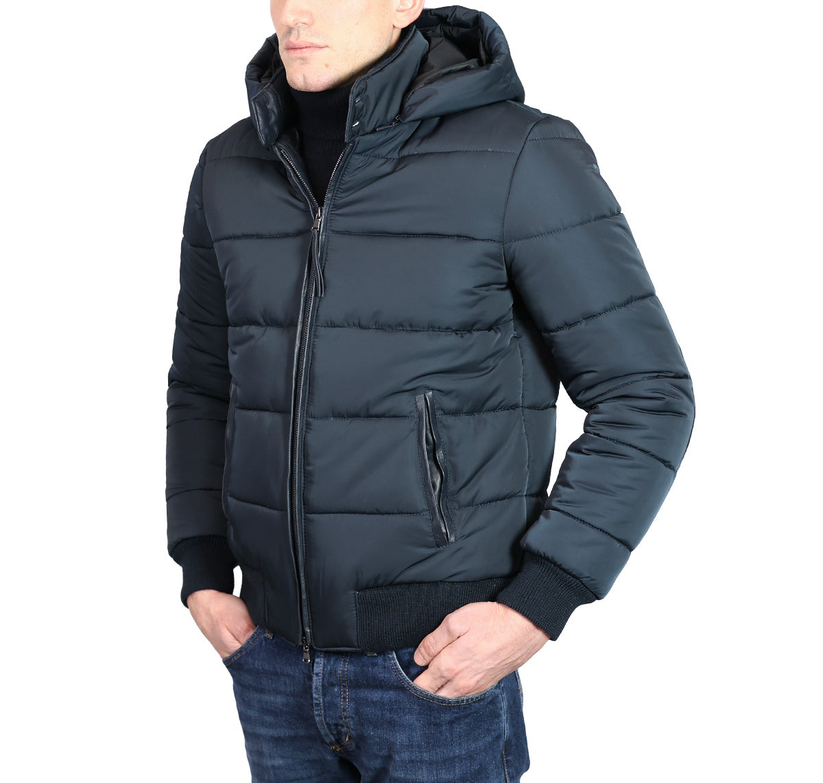 Leather down jacket 98BLNBL