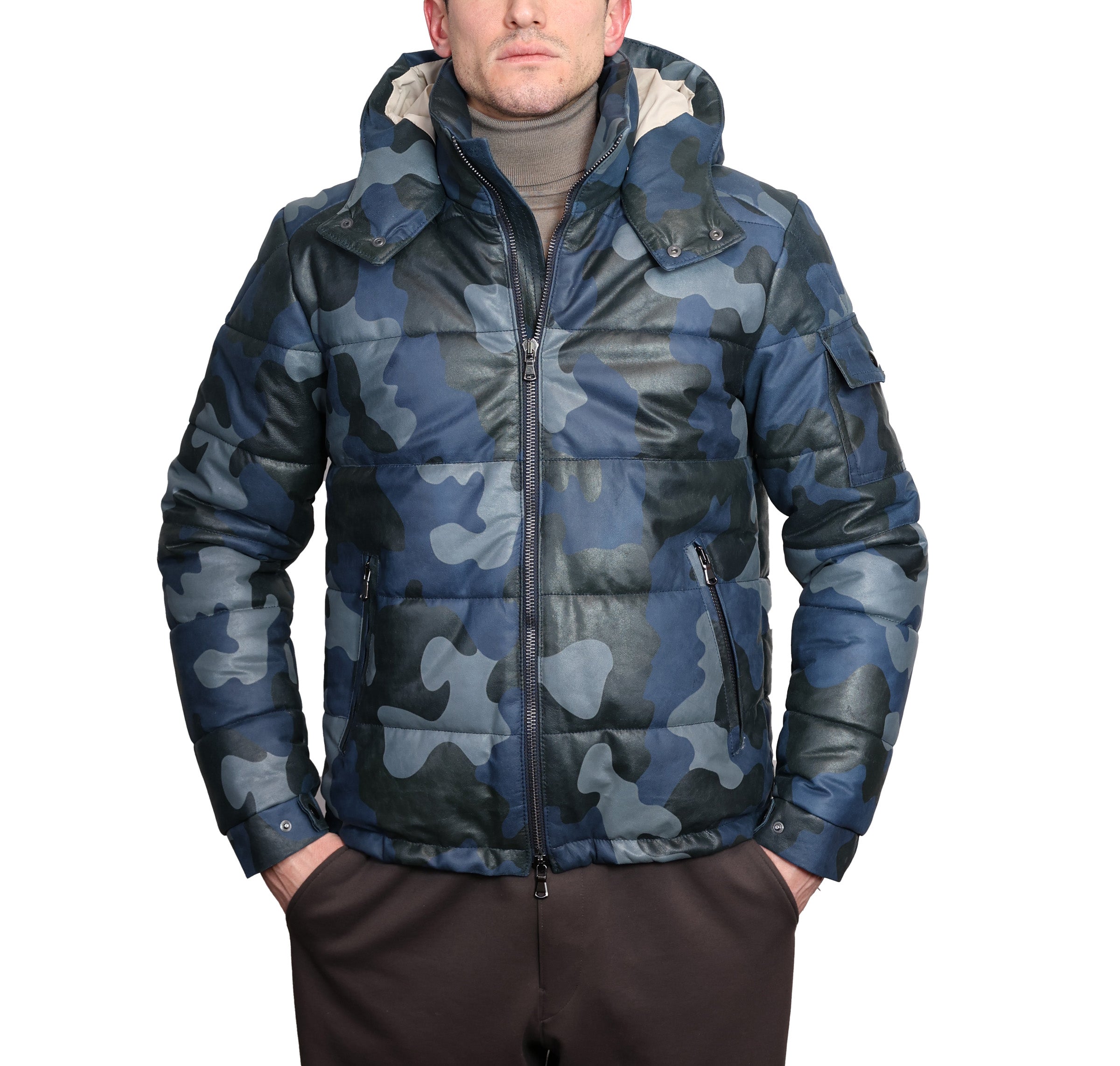 Piumino in pelle 01CLNCA