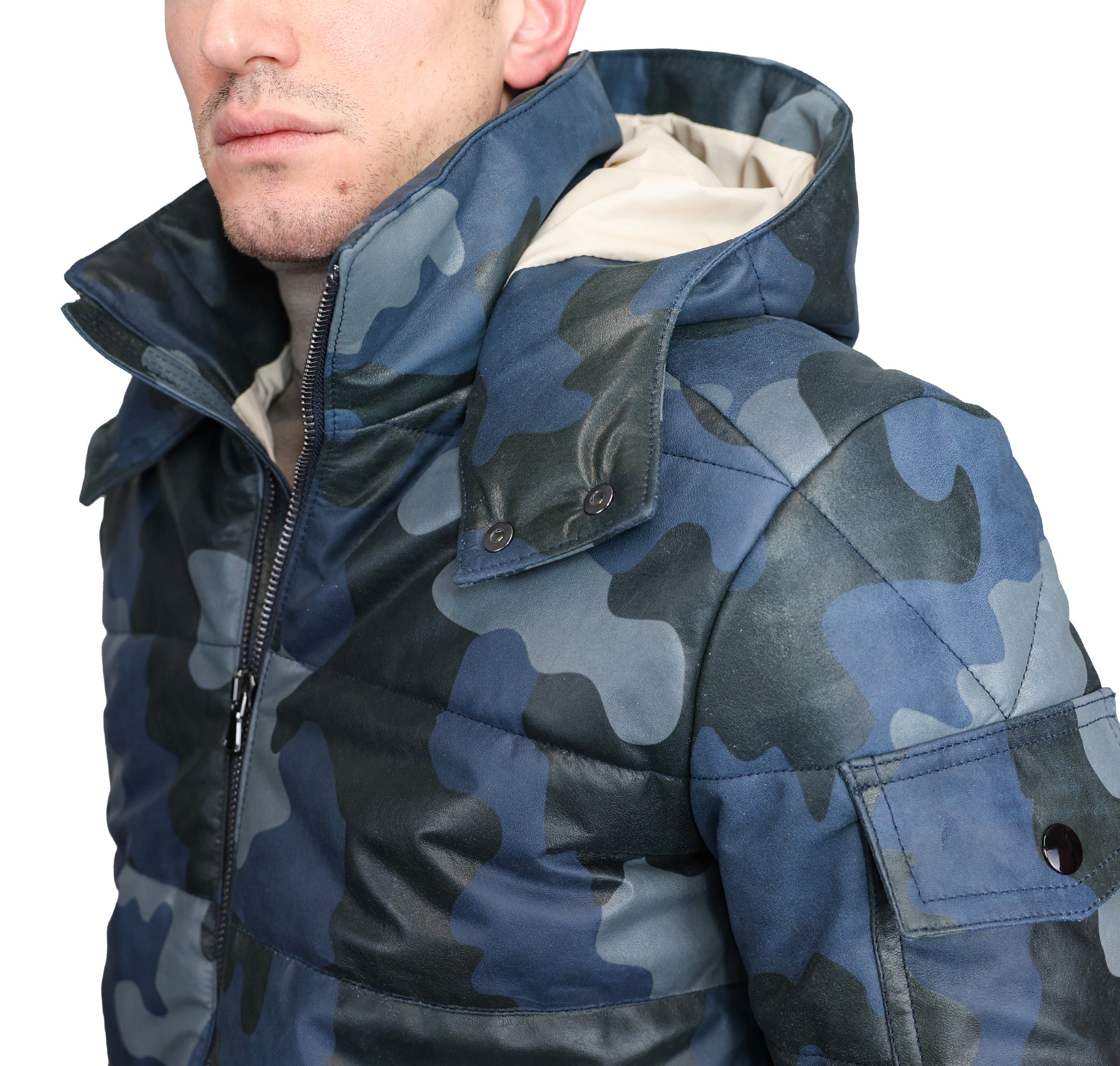 Piumino in pelle 01CLNCA