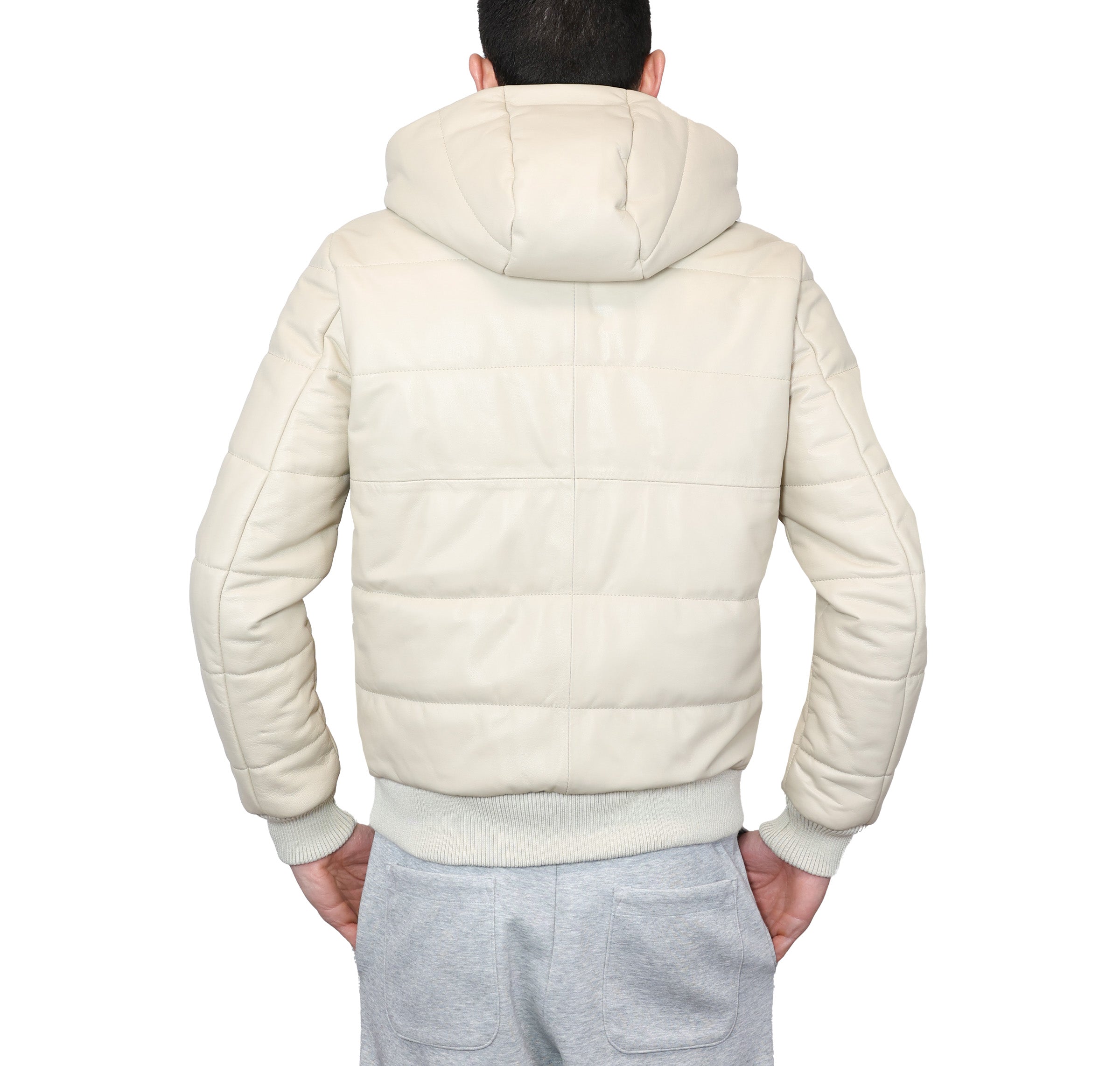 Leather down jacket 89LCABX