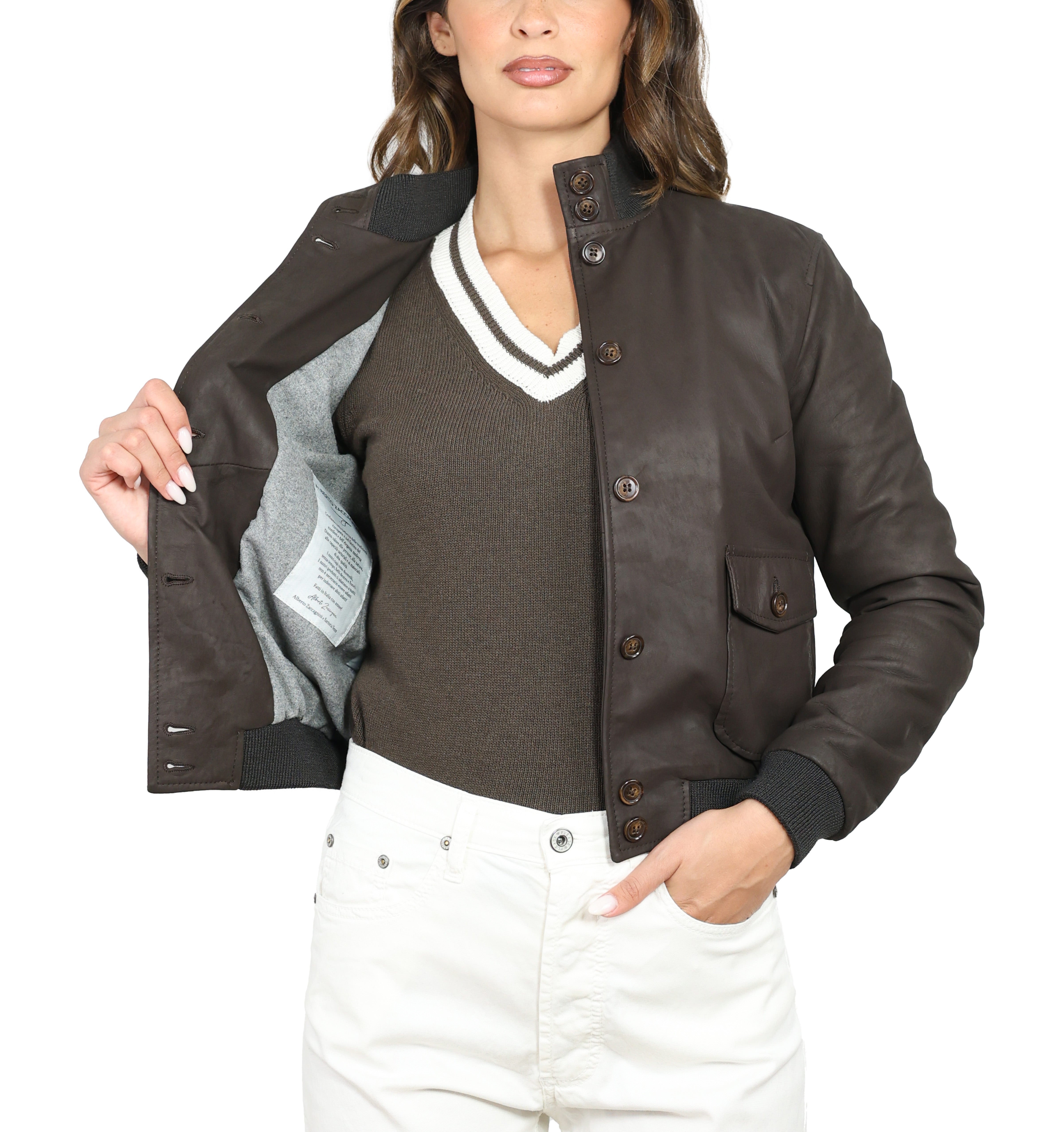 25LNABR chaqueta de cuero
