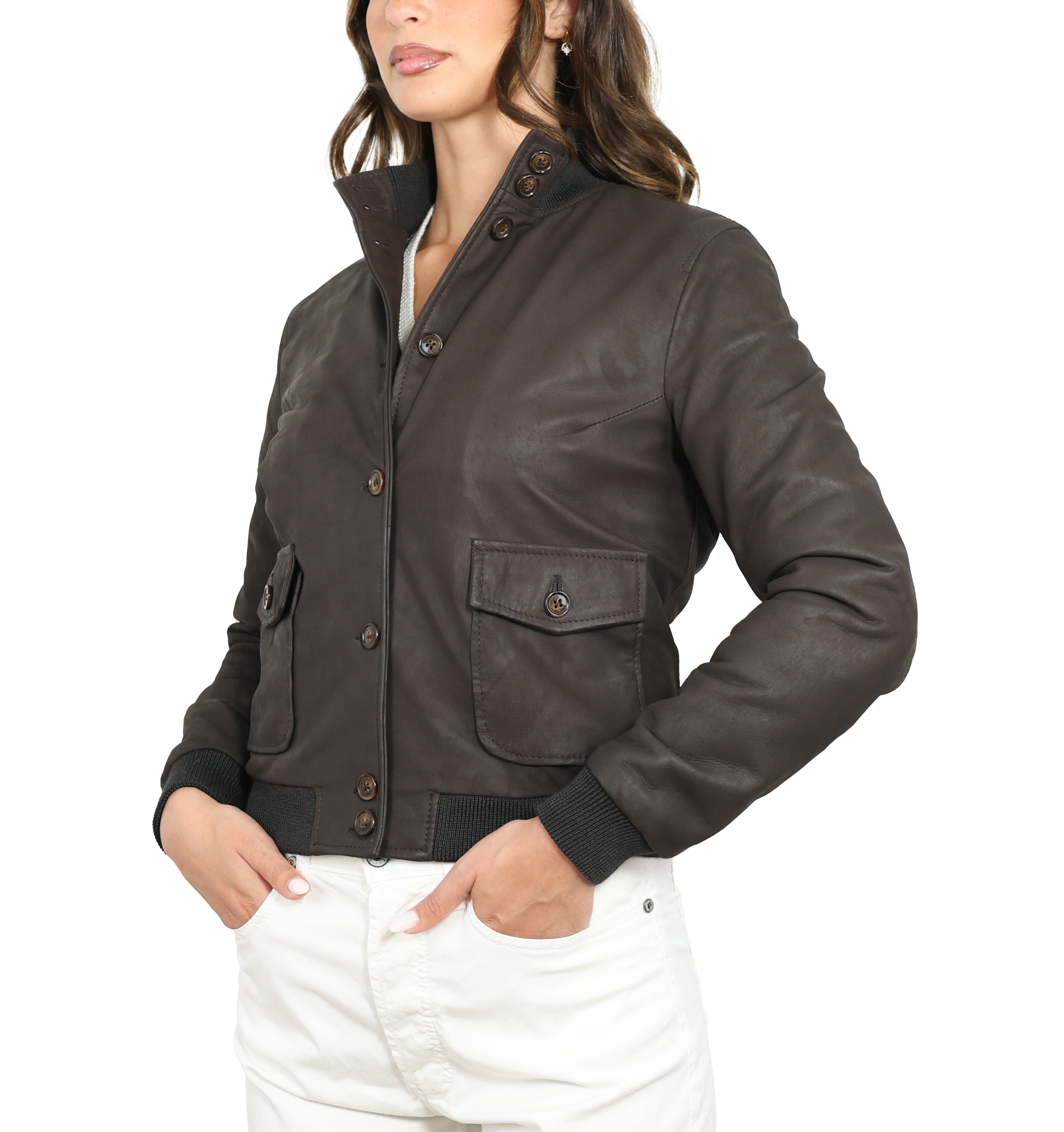 25LNABR chaqueta de cuero