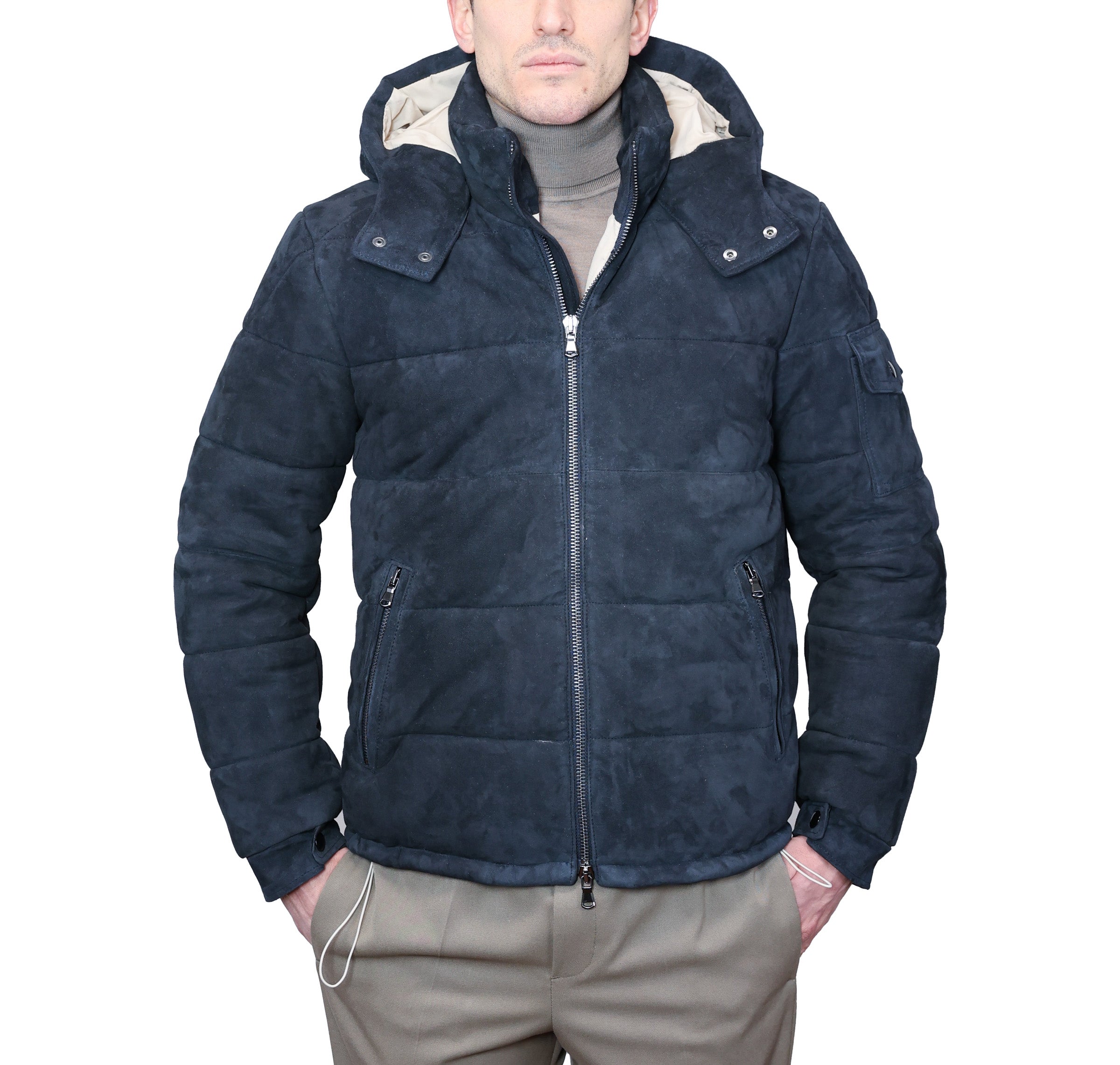 Leather down jacket 01CLNCA