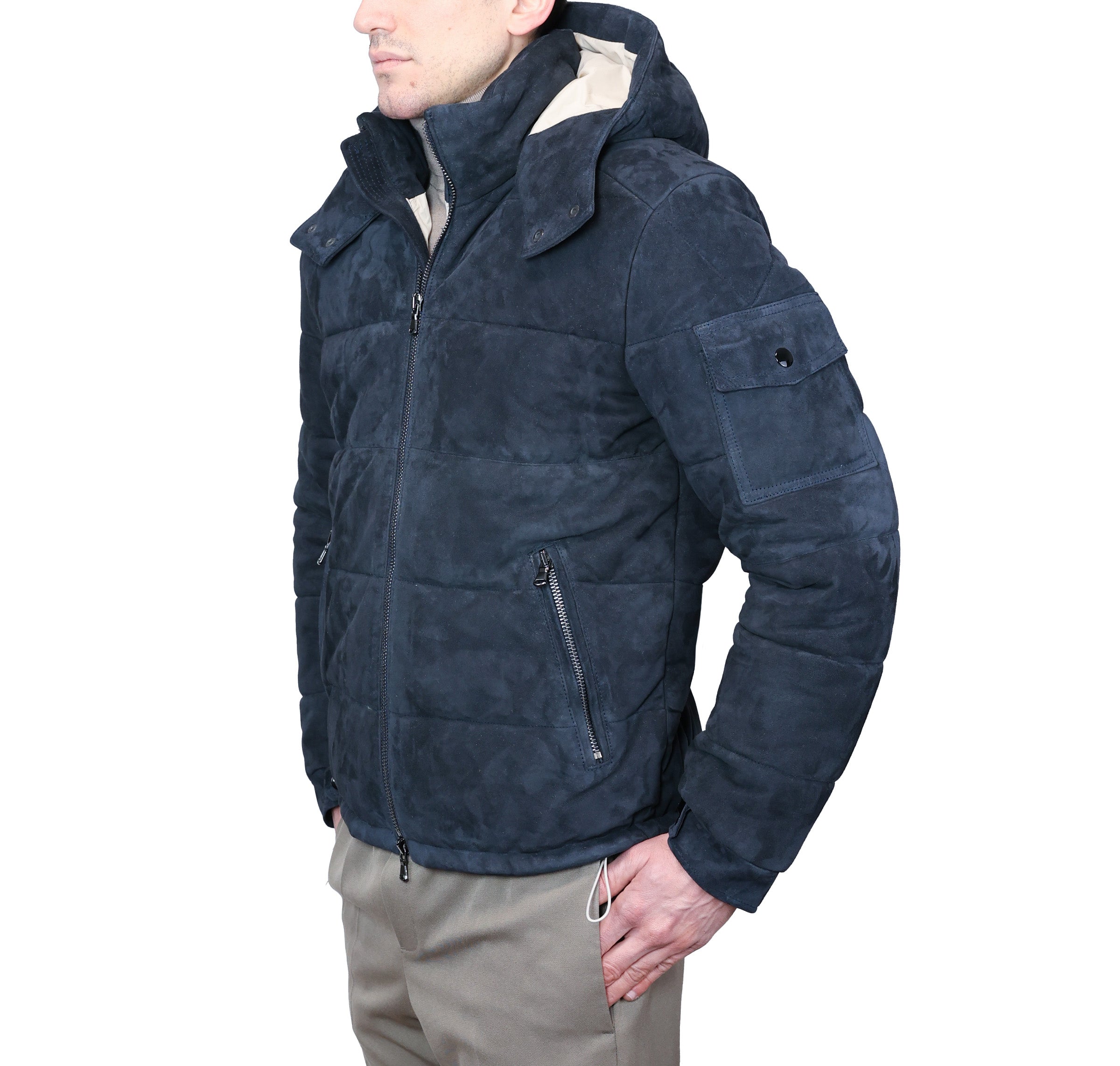 Leather down jacket 01CLNCA