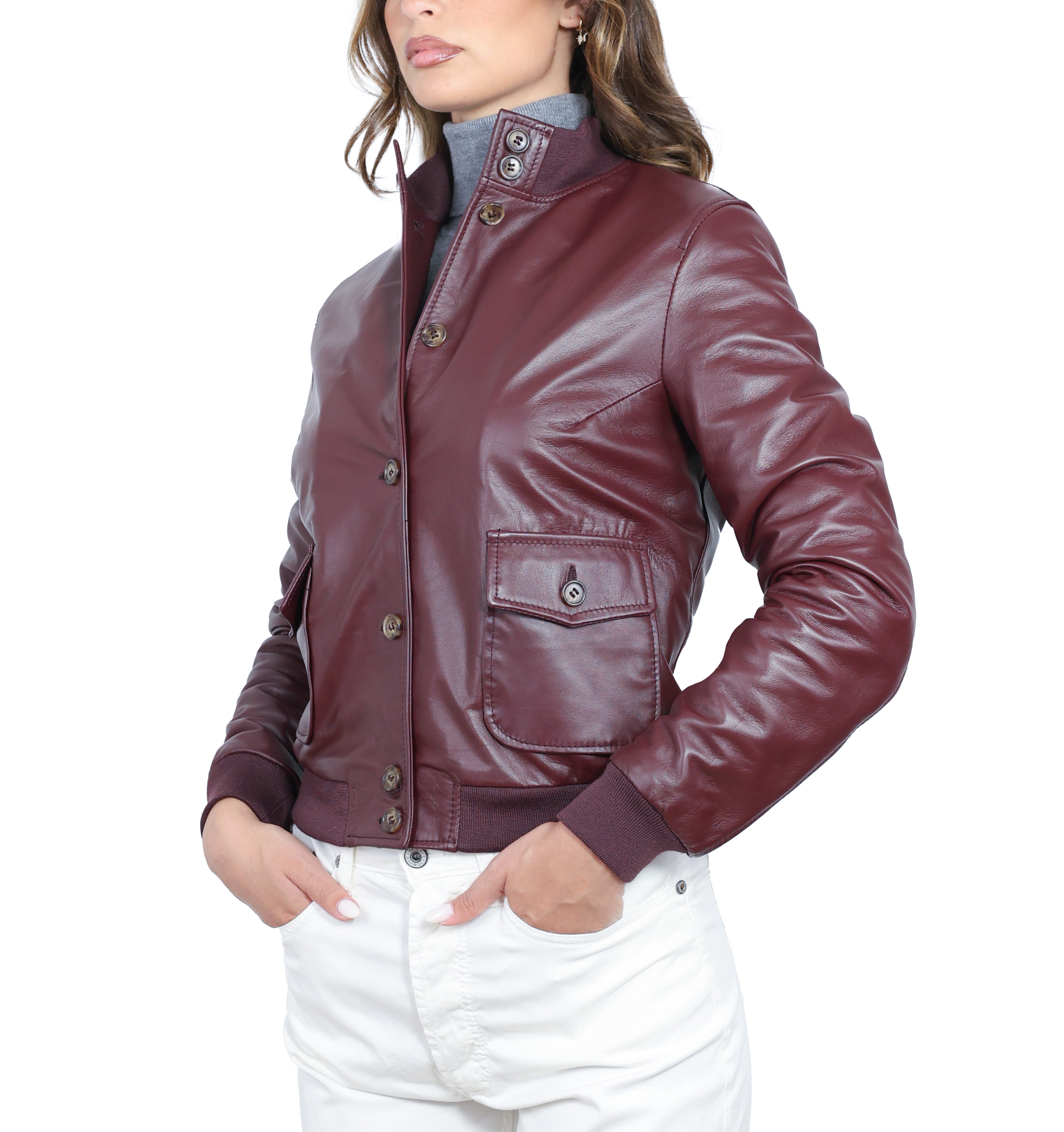 25LNABR chaqueta de cuero