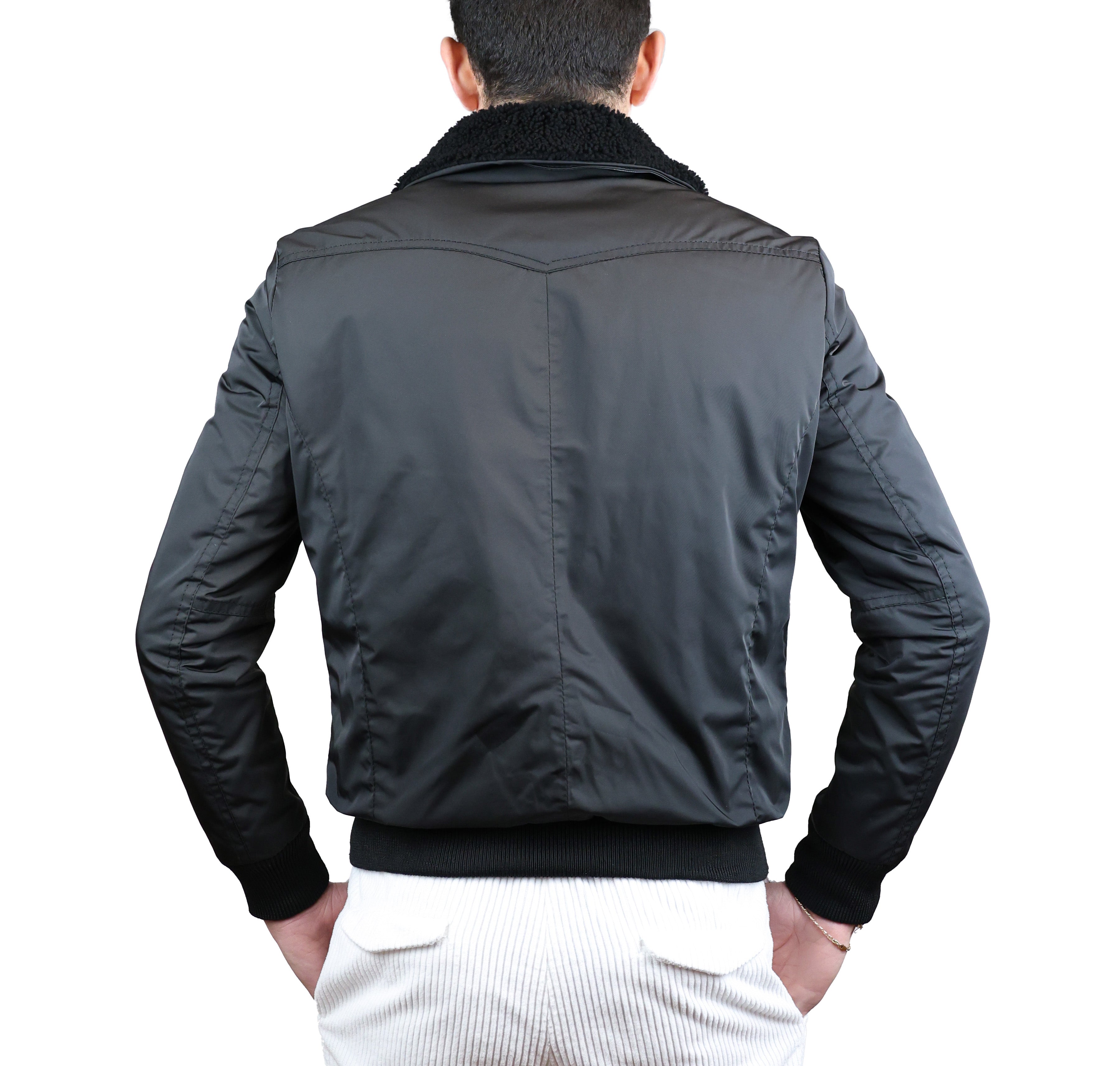 Bomber in Tessuto e Pelle 86LTXNN