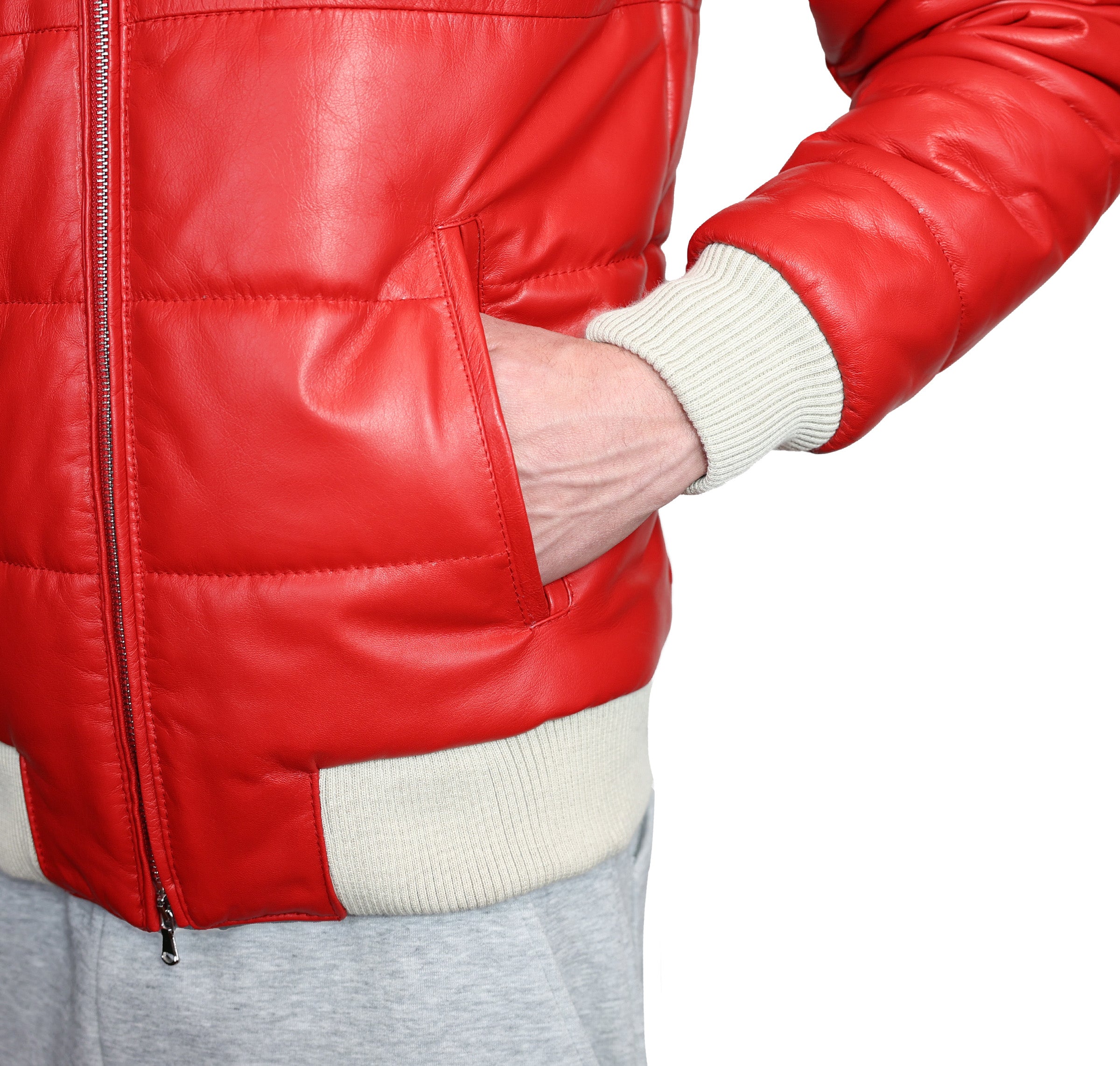 Piumino in pelle 89MLCAR