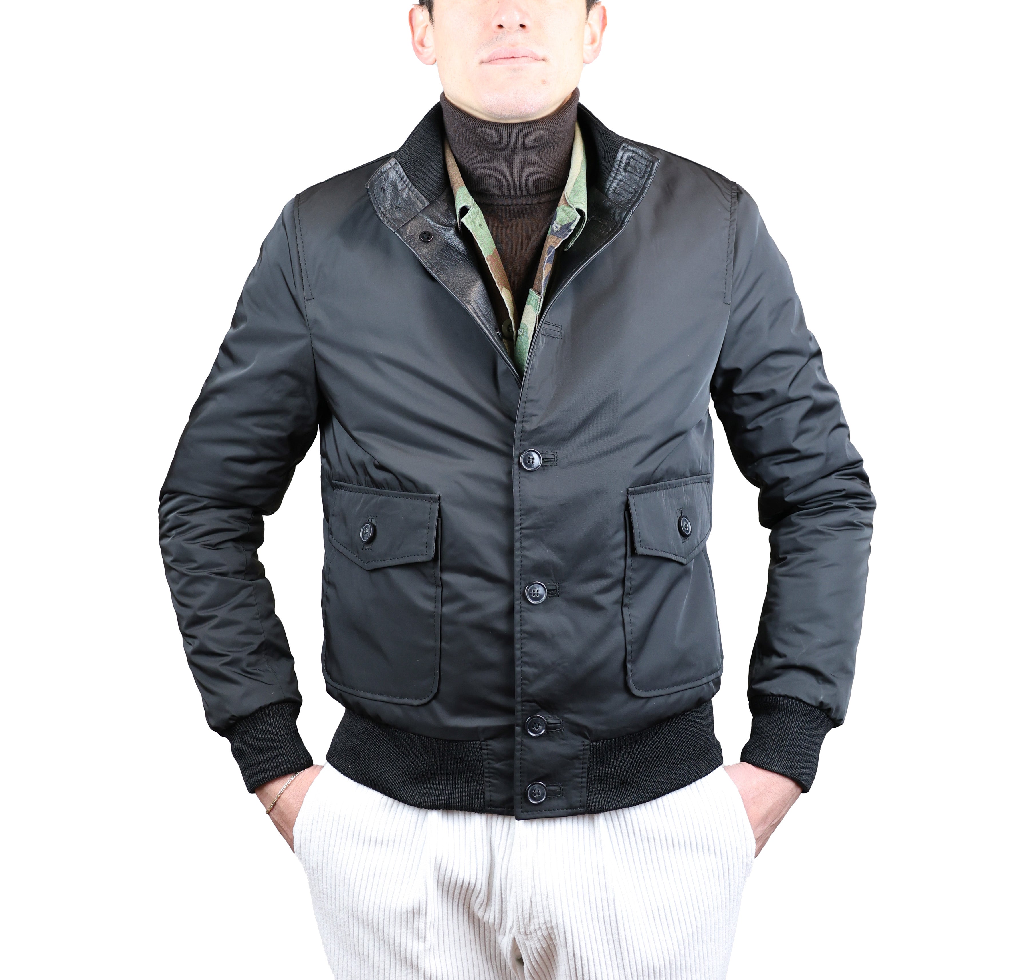 Leather bomber 98LNAGR