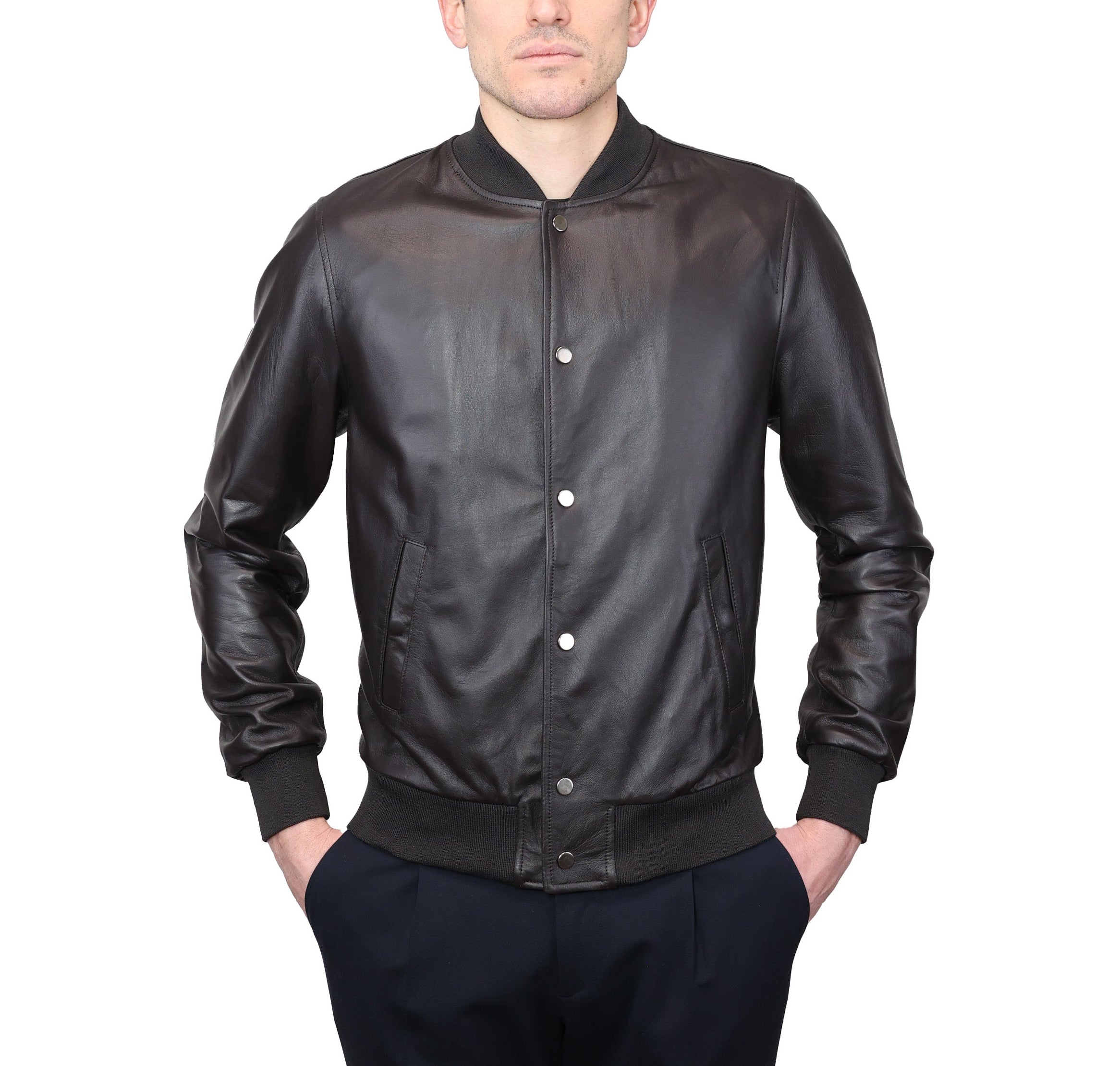 Veste bomber en cuir 98PCBNM