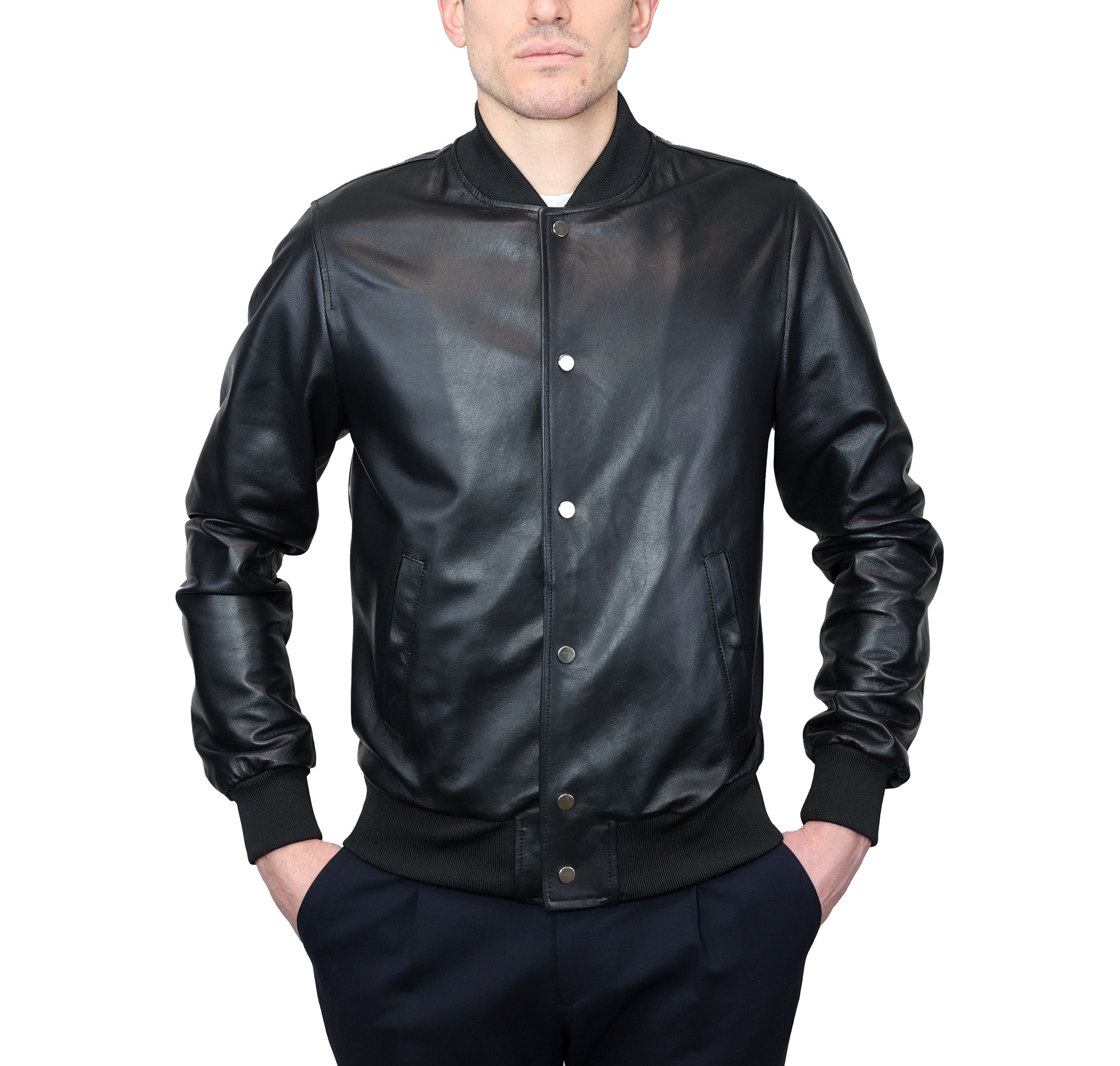 98PCBNN chaqueta bomber de cuero