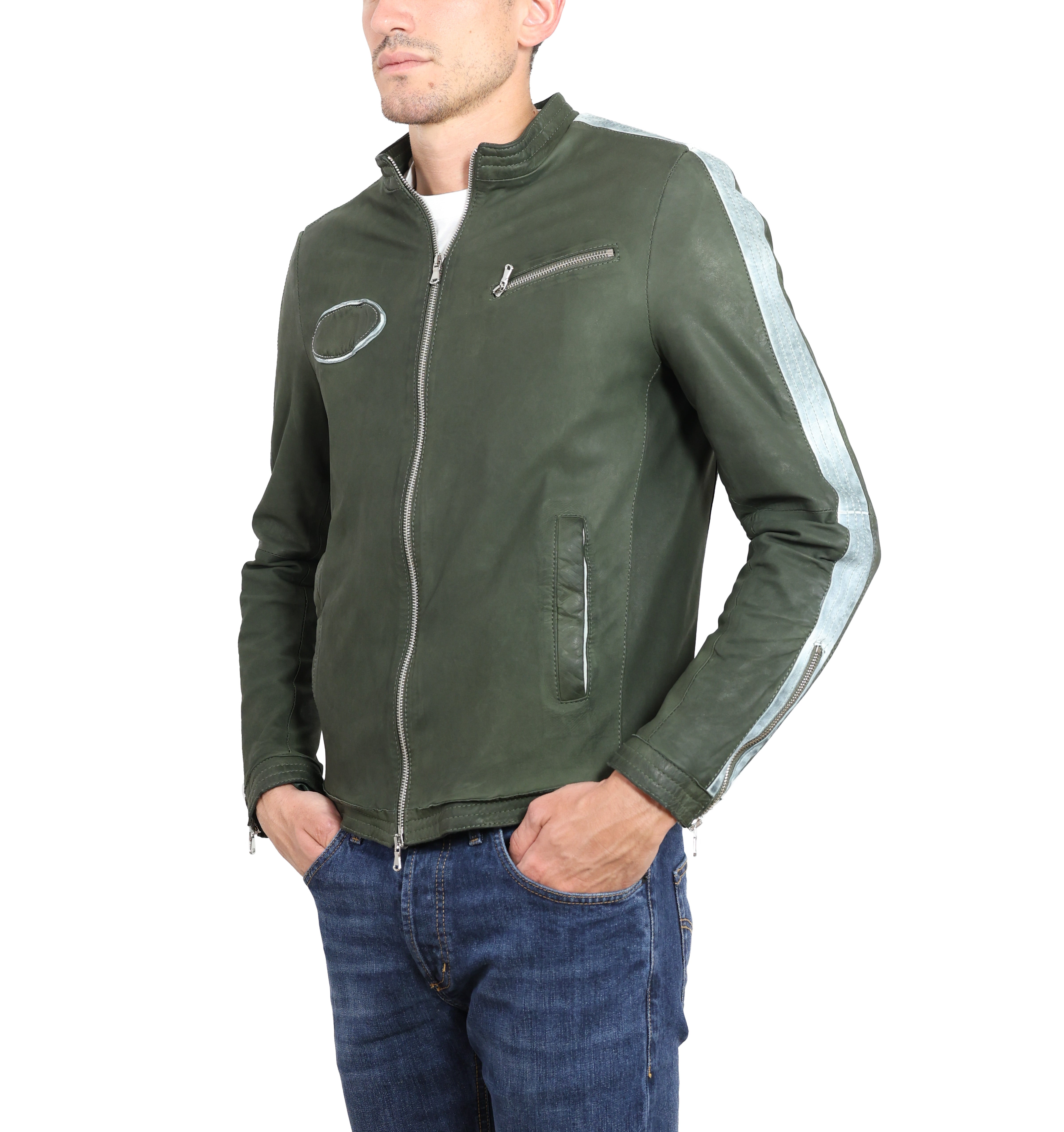 Biker in pelle 58WNAVE