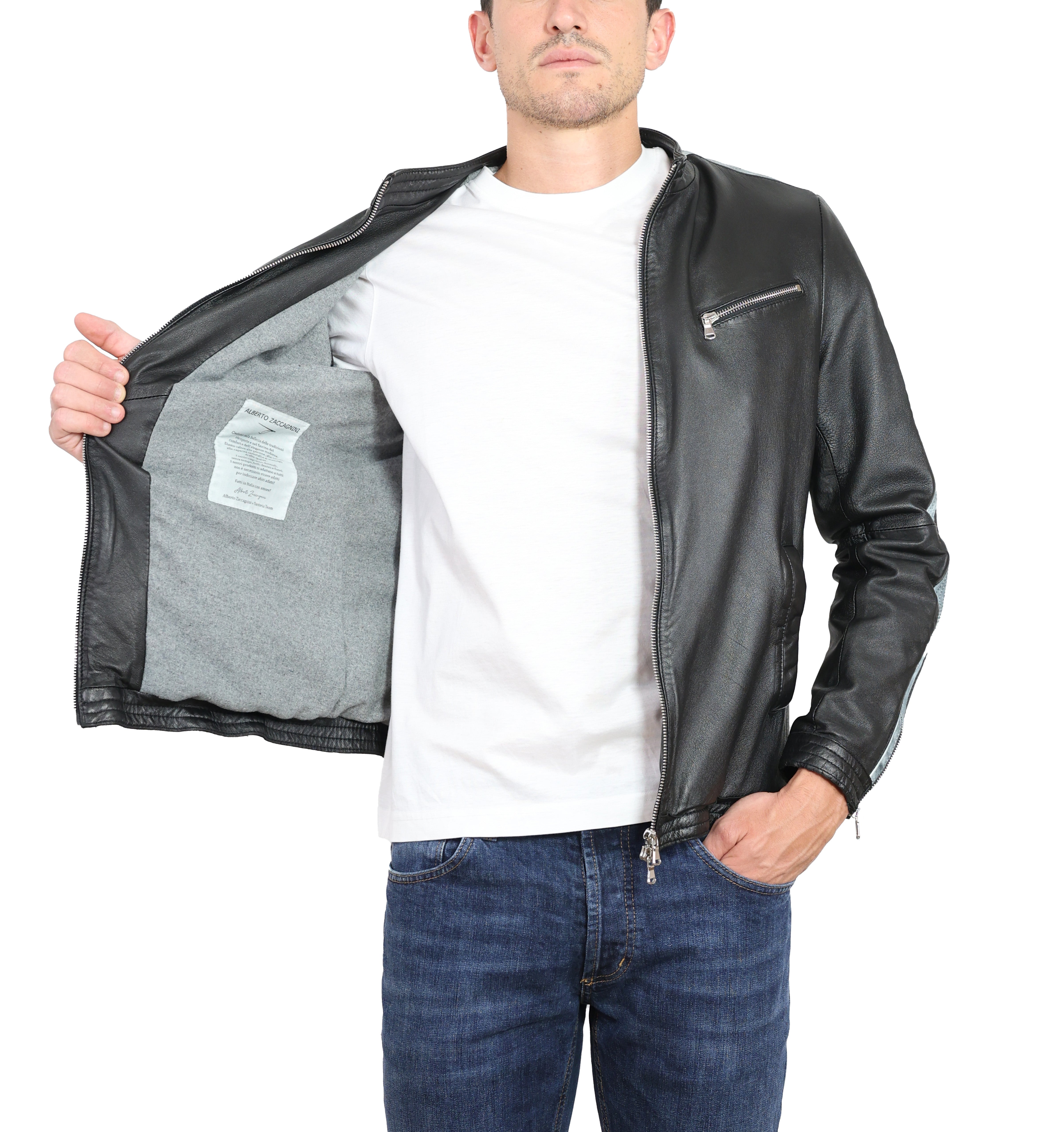 Biker in pelle 58WNANE