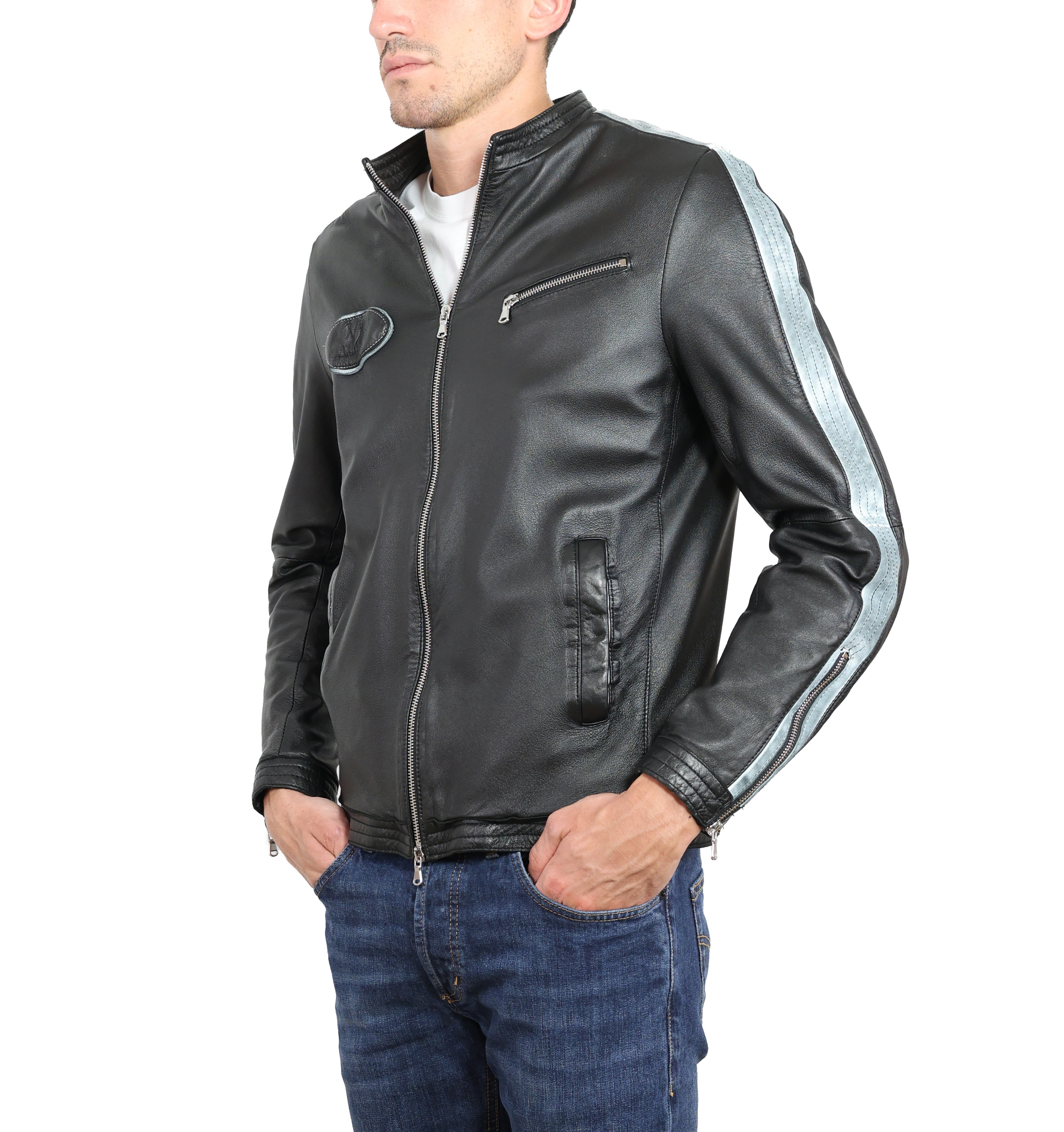 Biker in pelle 58WNANE