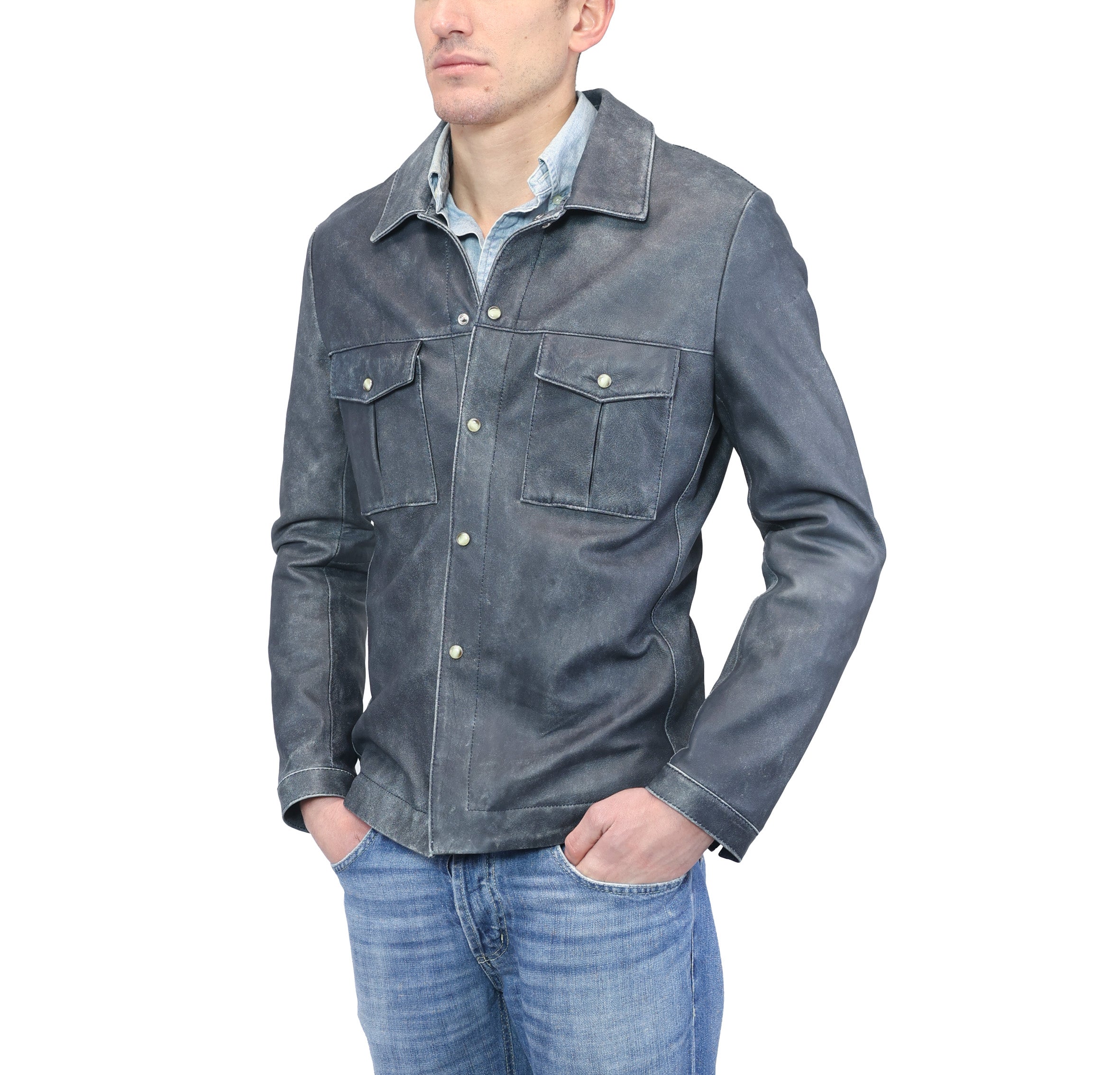 Veste en cuir 68PCRBL