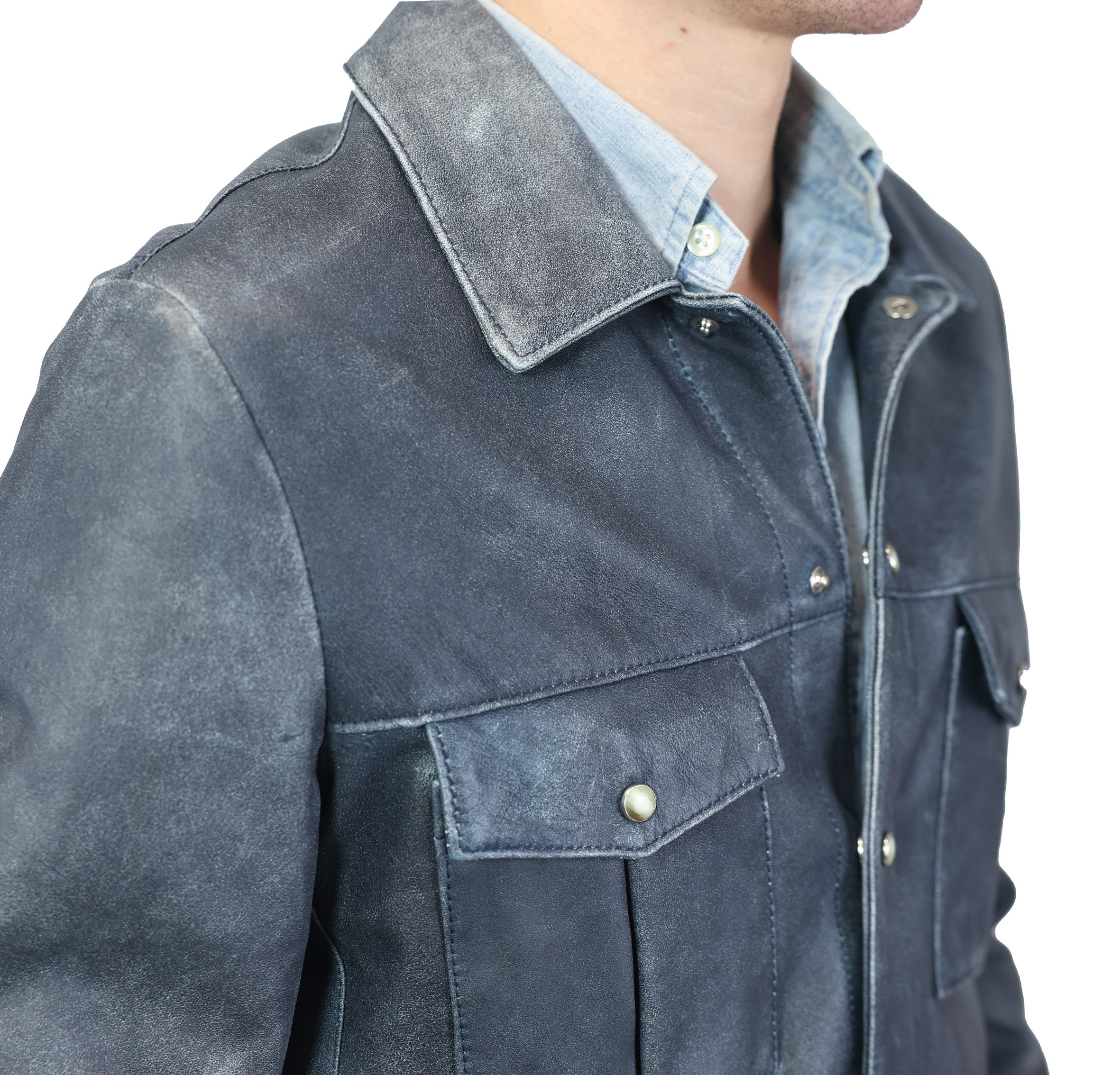 Veste en cuir 68PCRBL