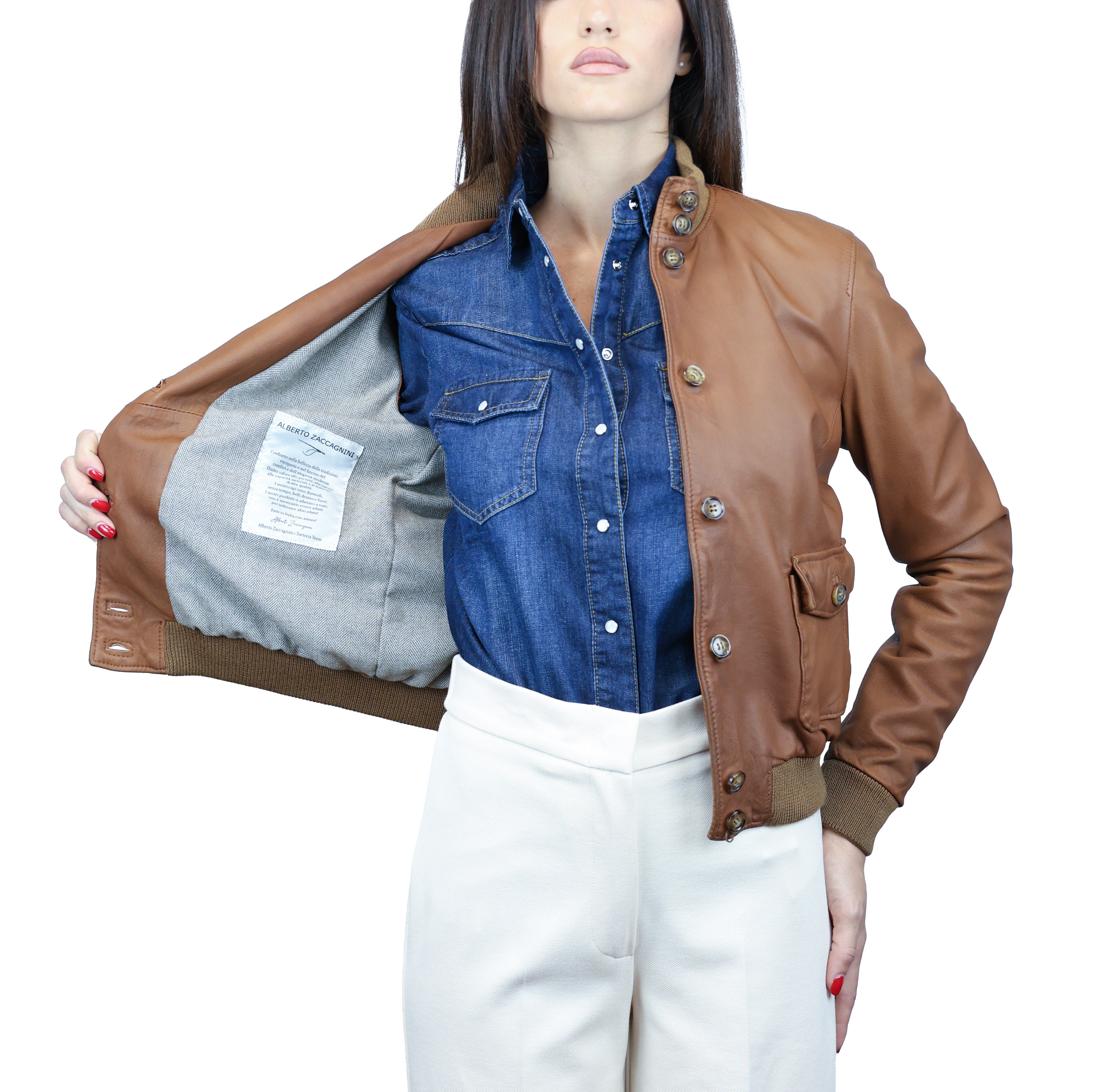 Chaqueta de cuero 25MNWCU
