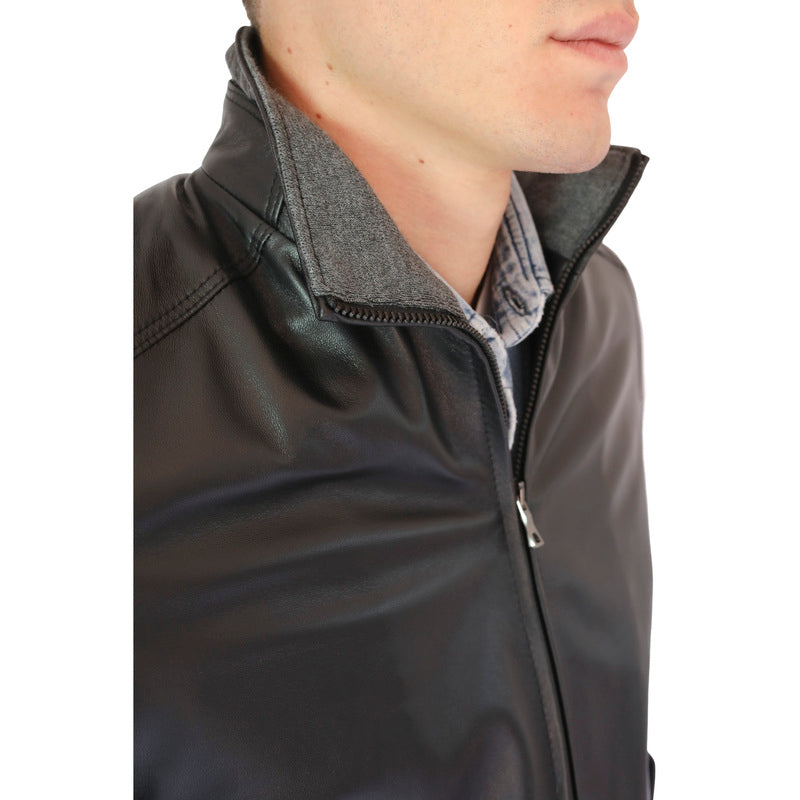 69NANER chaqueta bomber de cuero