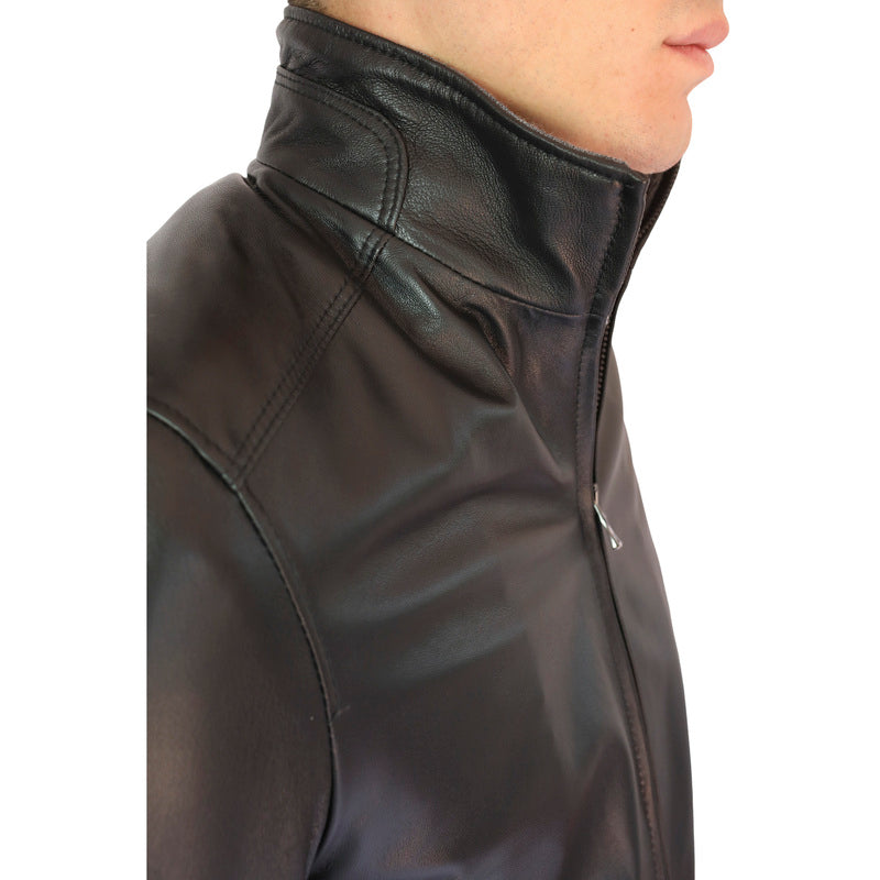 69NANER chaqueta bomber de cuero