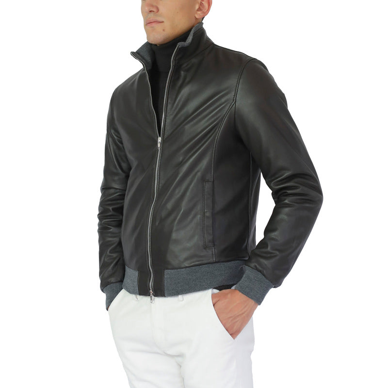 70LNAMO chaqueta bomber de cuero