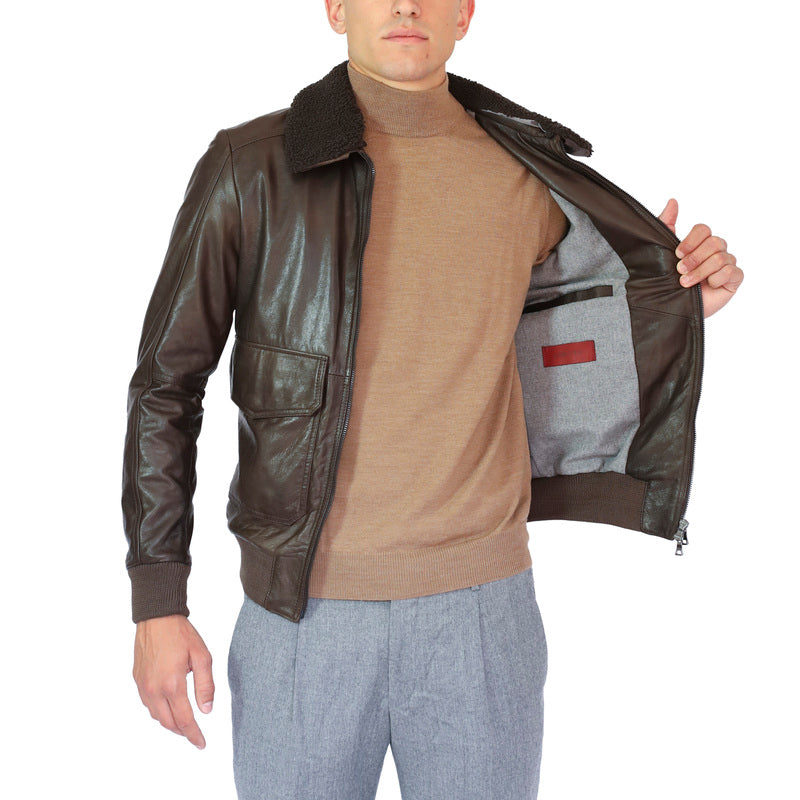 86LMABR chaqueta de cuero
