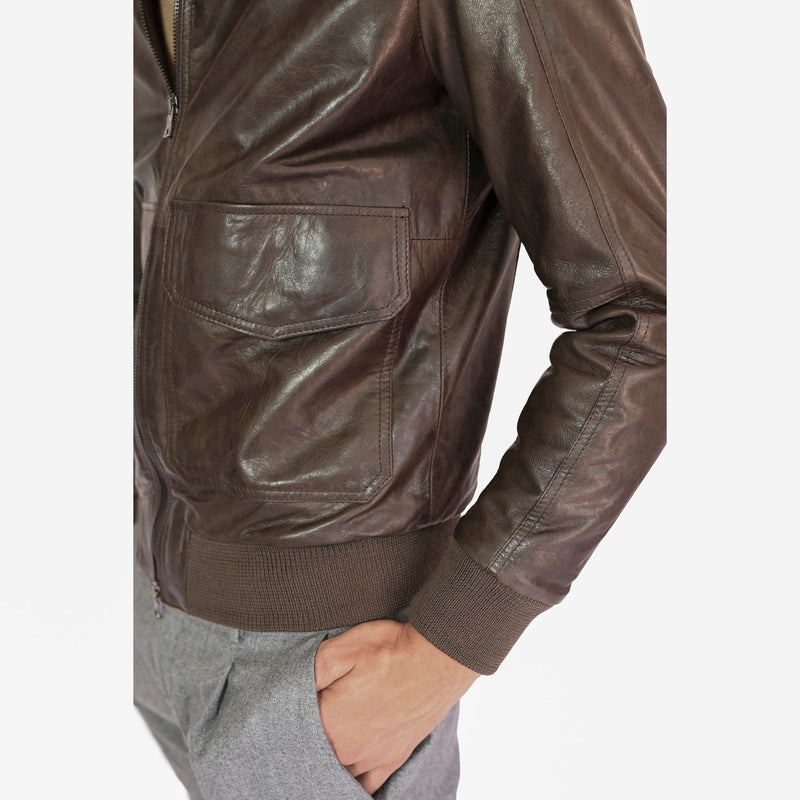 86LMABR chaqueta de cuero