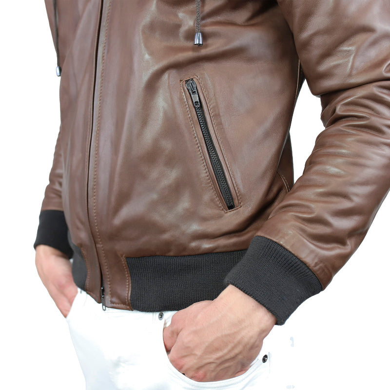 89LCNCI chaqueta bomber de cuero