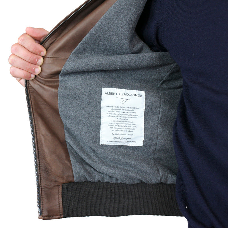 Leather bomber 89LNACI