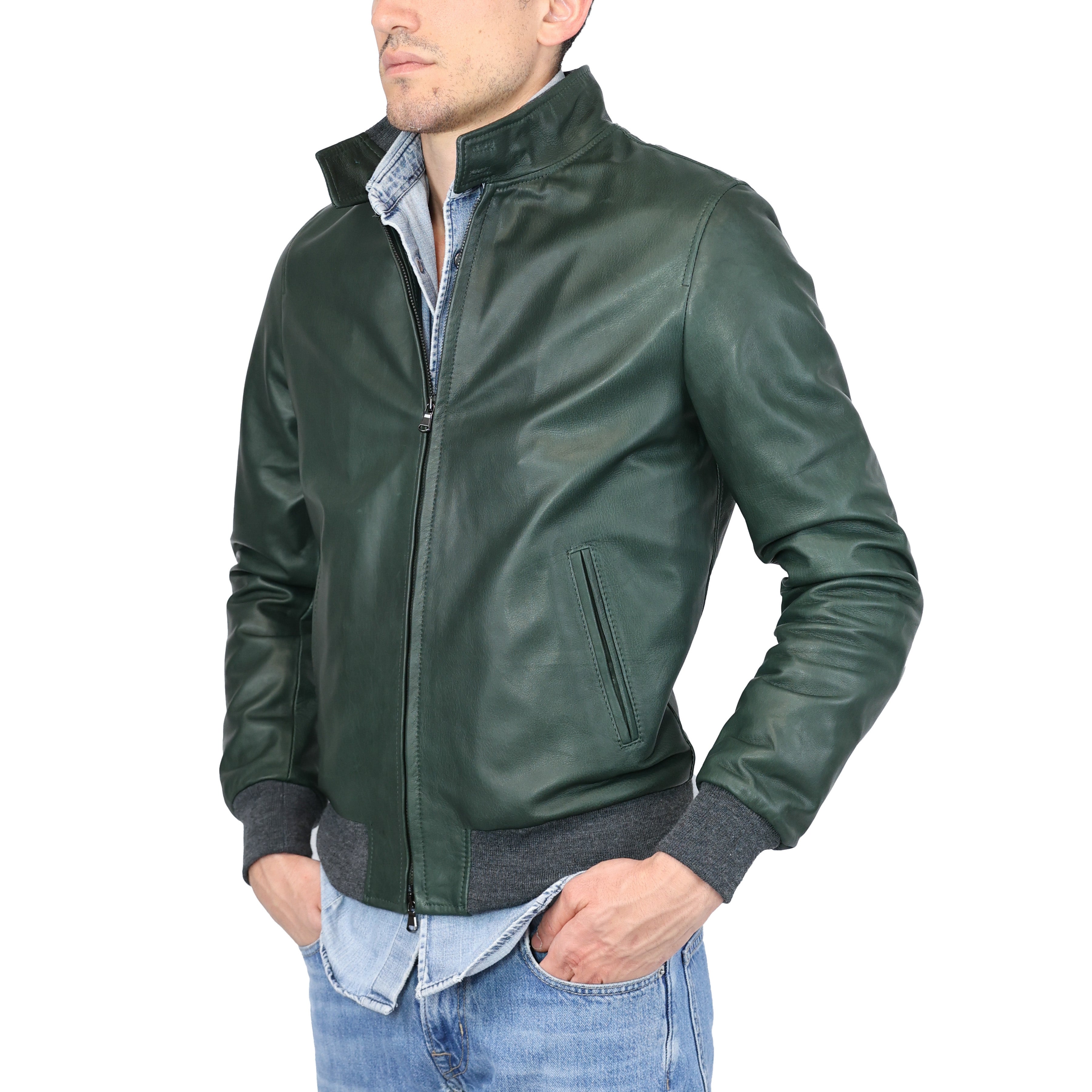 Leather bomber 89NAENG