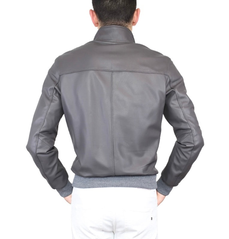 Leather bomber 89NATGR