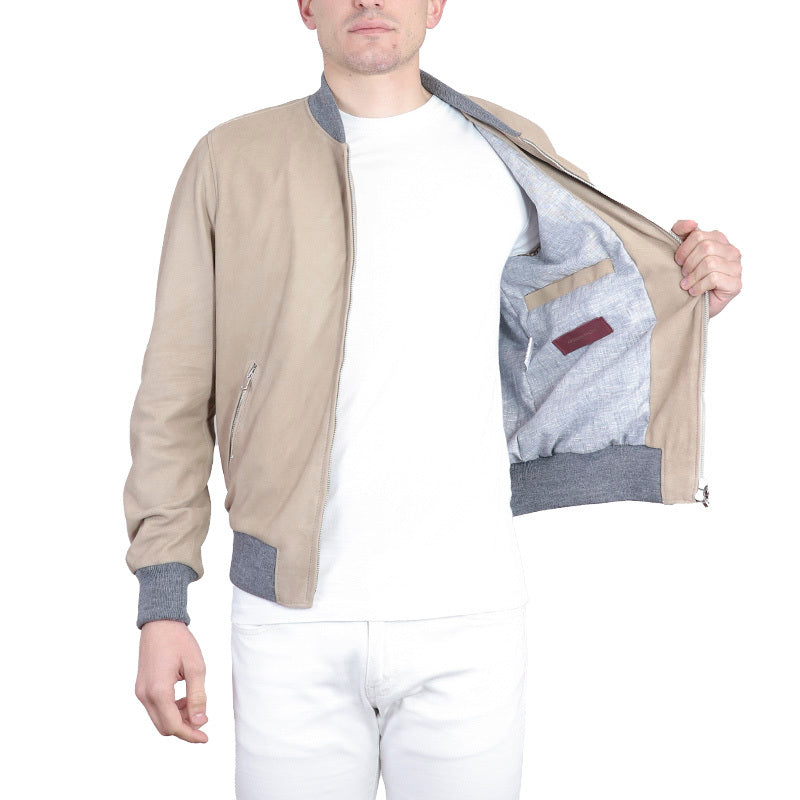 Chaqueta bomber de cuero 89PCBLI