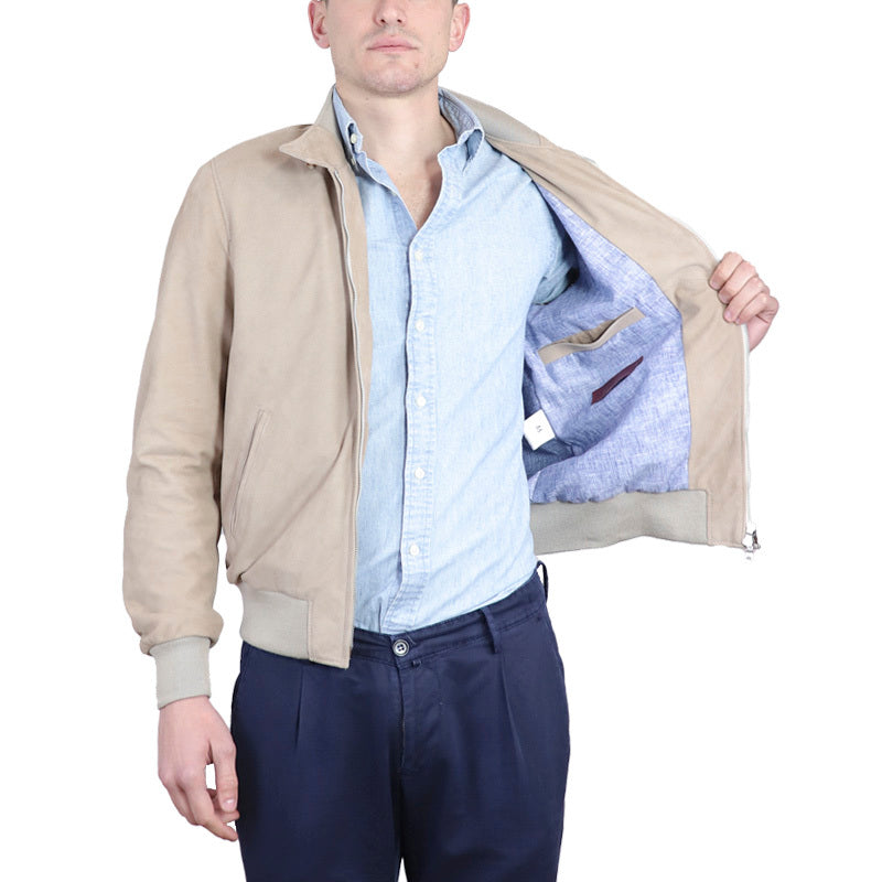 Chaqueta bomber de cuero 89PSULI