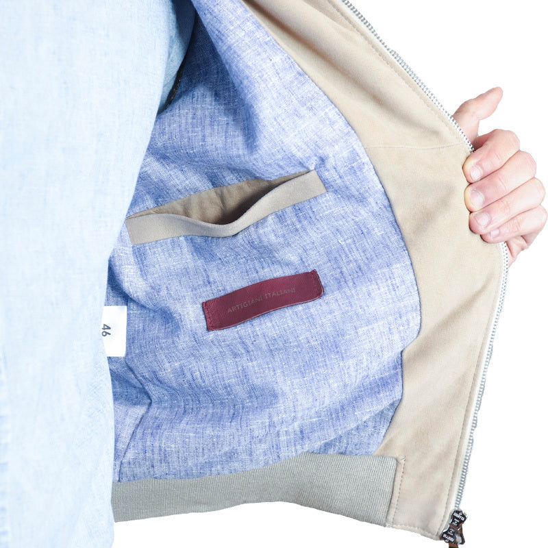 Chaqueta bomber de cuero 89PSULI