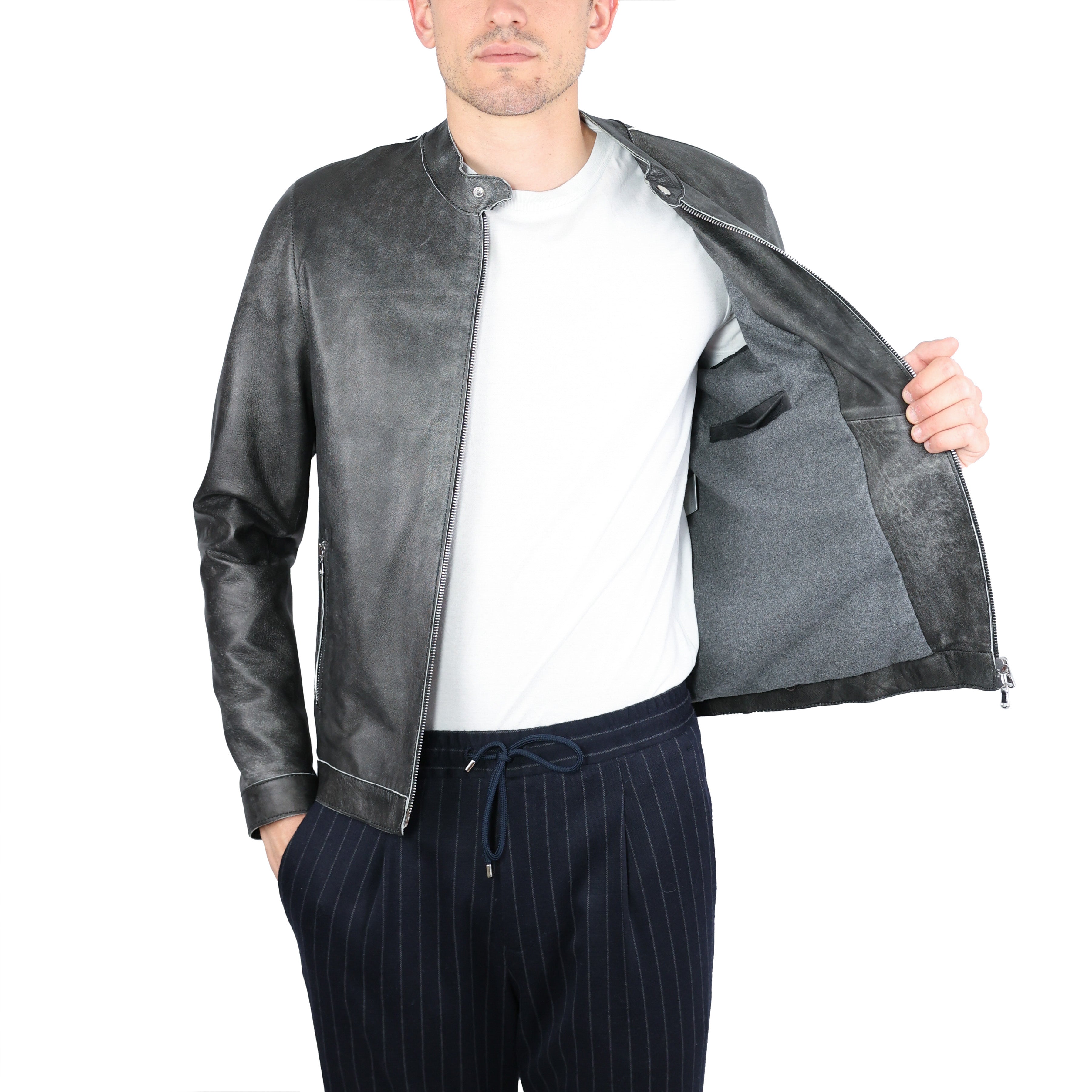 Biker in pelle 97CRUNE