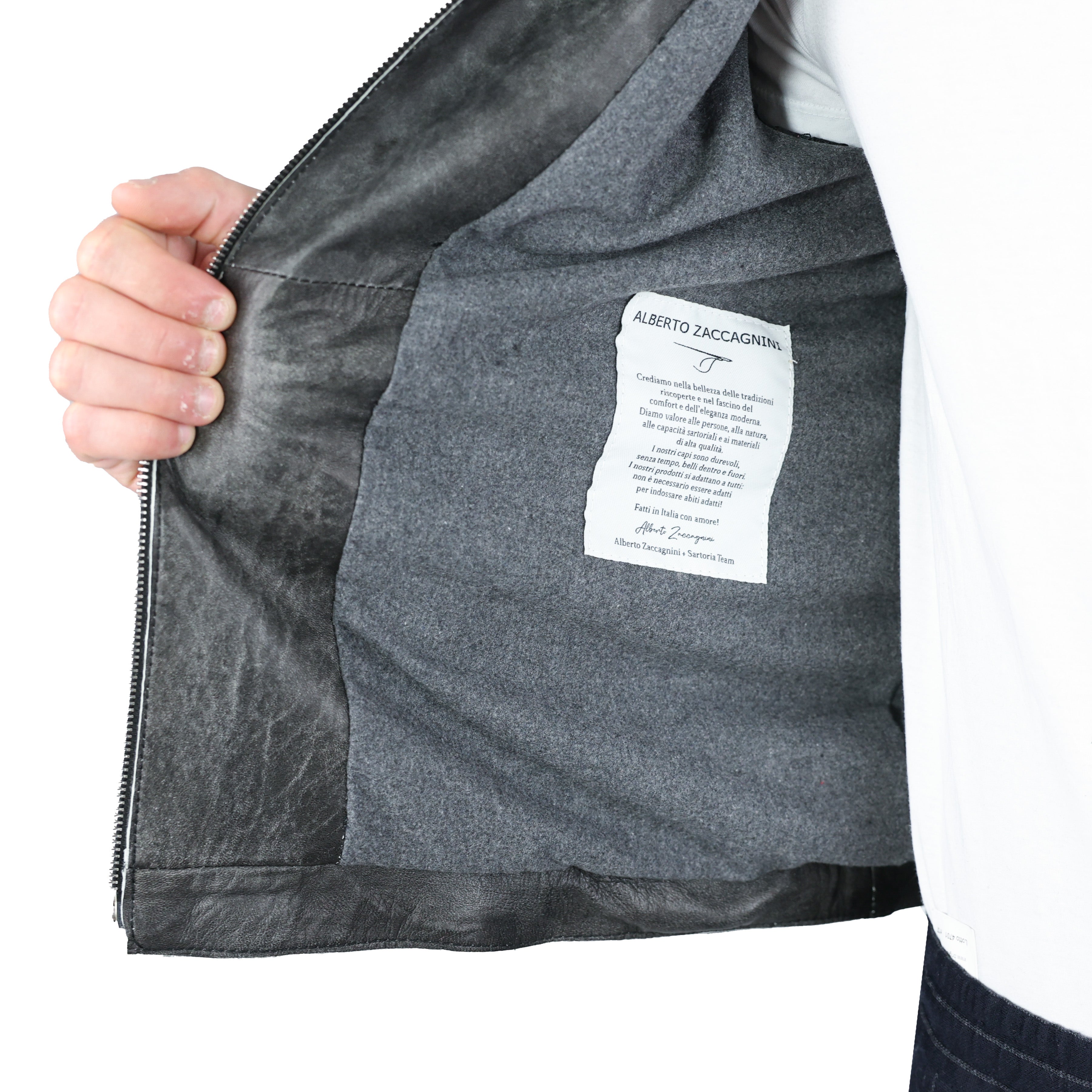 Biker in pelle 97CRUNE