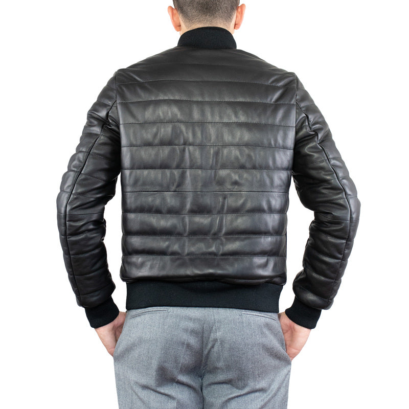 98BLNNE chaqueta de plumas de cuero