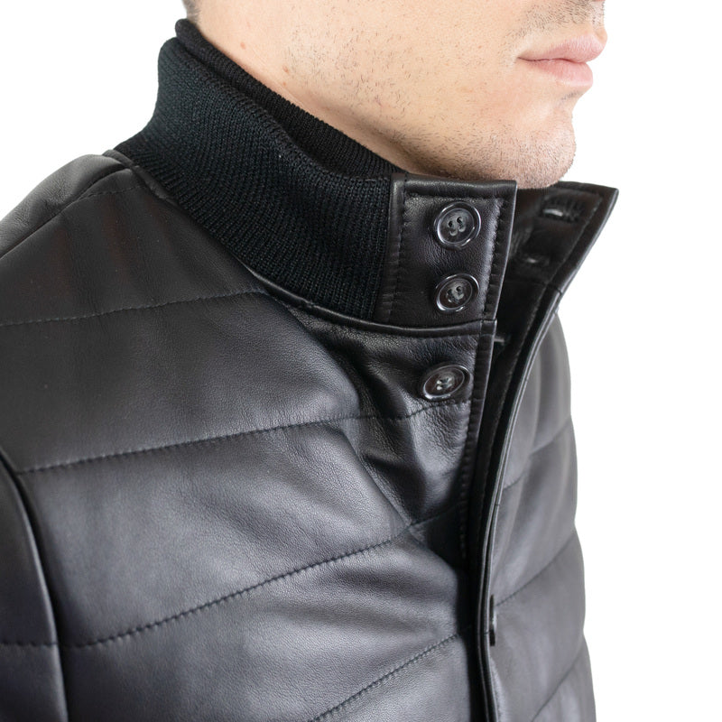 98BLNNE chaqueta de plumas de cuero