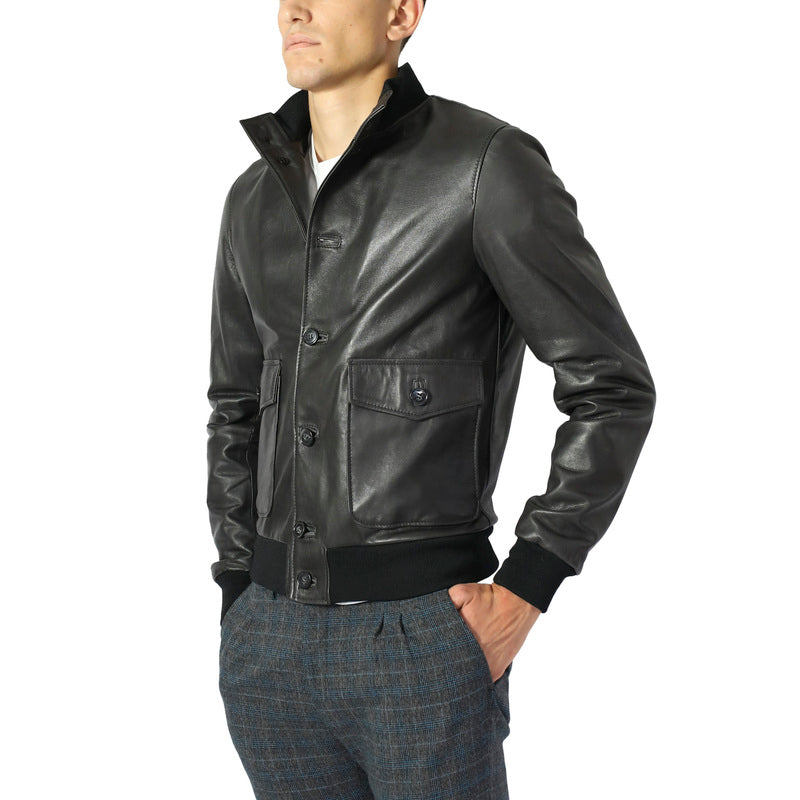 Leather bomber 98MARNE