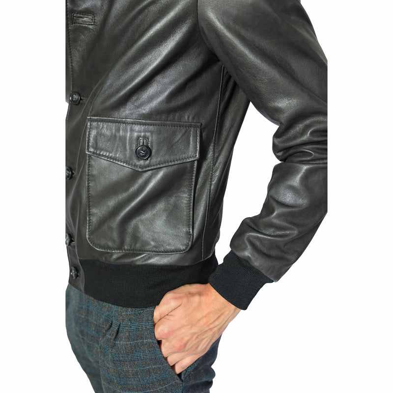 Leather bomber 98MARNE