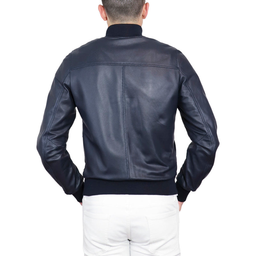 98PFNBL veste en cuir