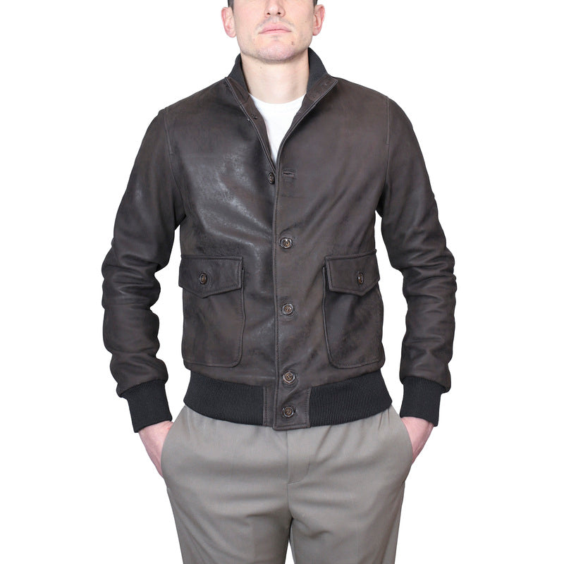 98PVIBR chaqueta bomber de cuero