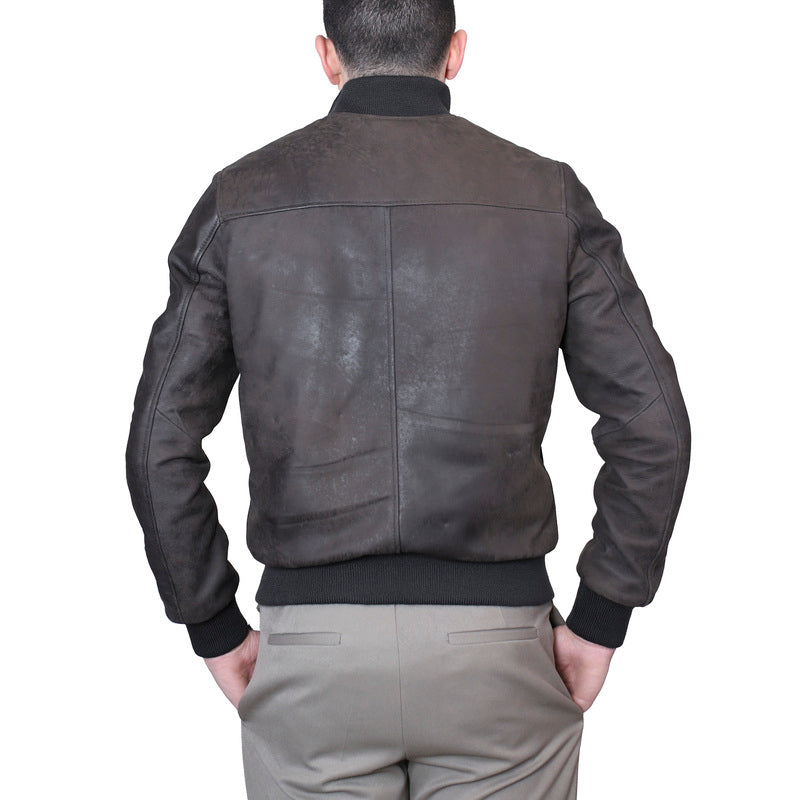 98PVIBR chaqueta bomber de cuero
