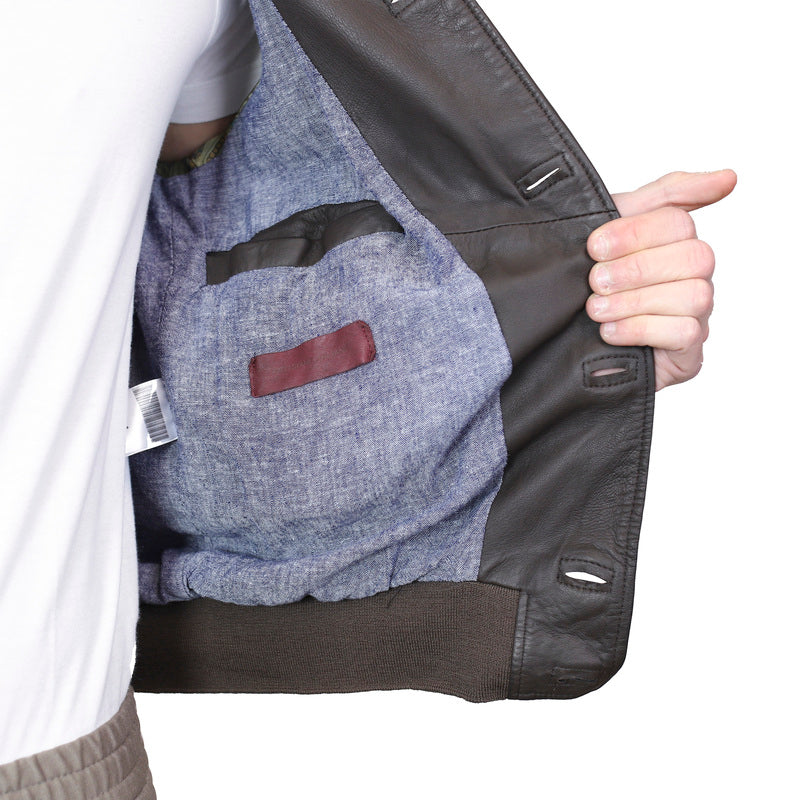 98PVIBR chaqueta bomber de cuero