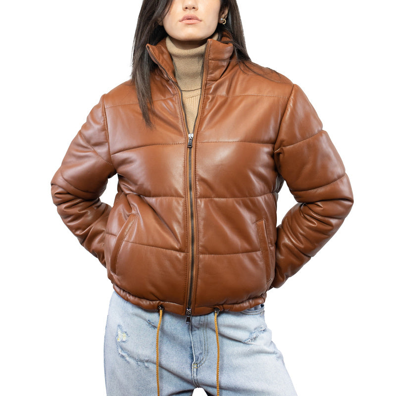 Bomber Piumino in pelle BSKLNAC