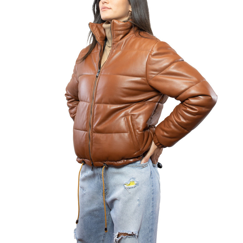Bomber Piumino in pelle BSKLNAC