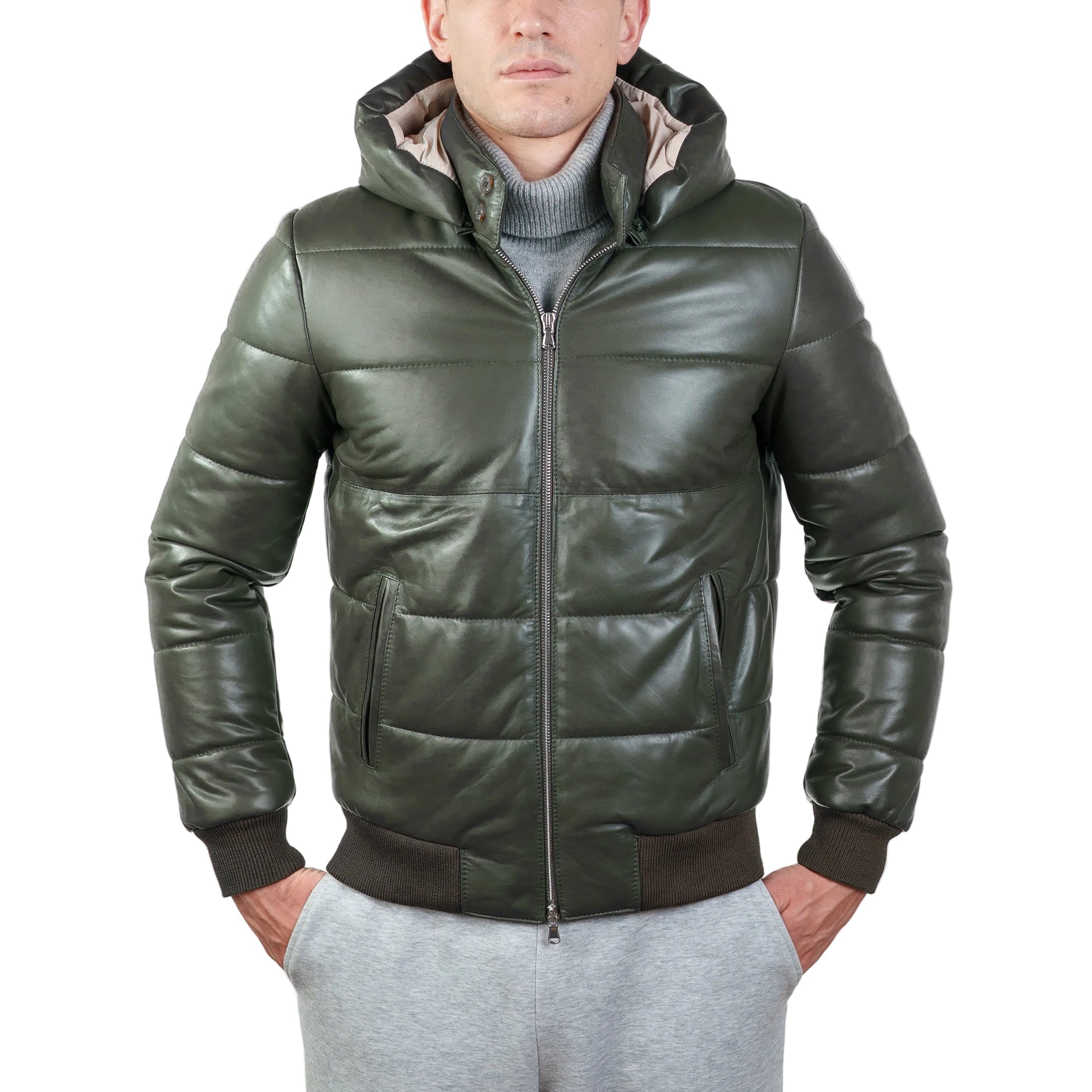 Piumino in pelle 89LCAMI