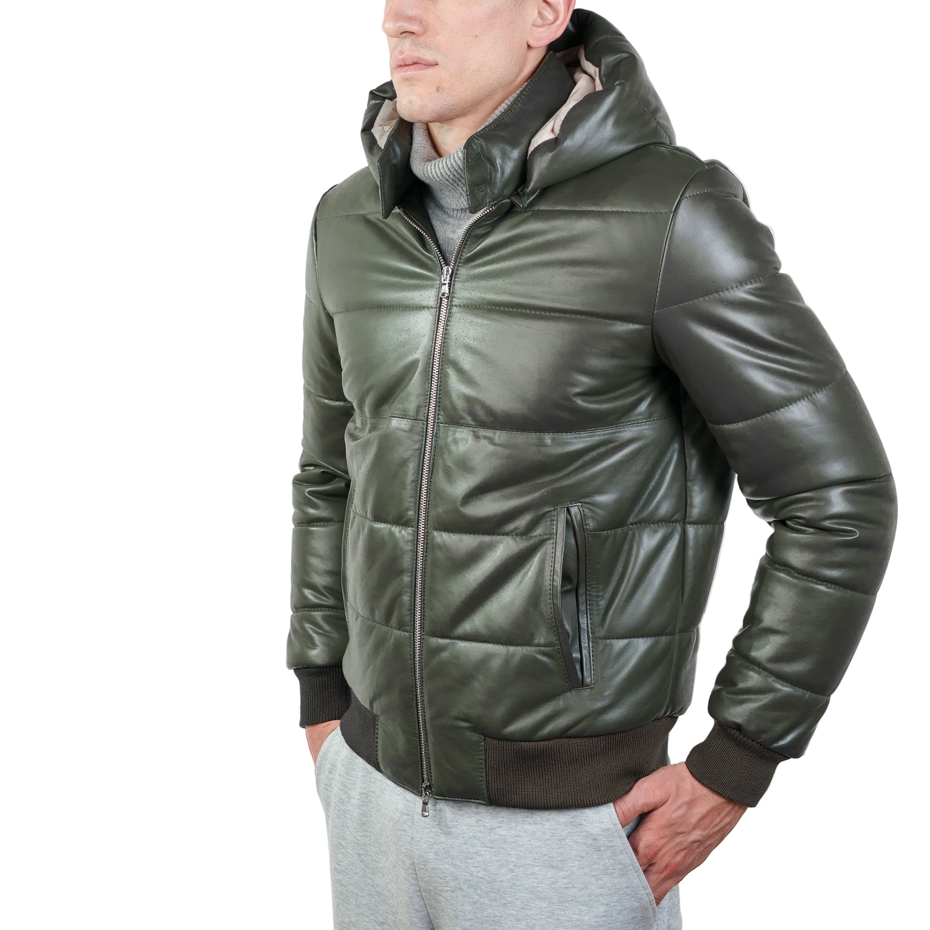Piumino in pelle 89LCAMI