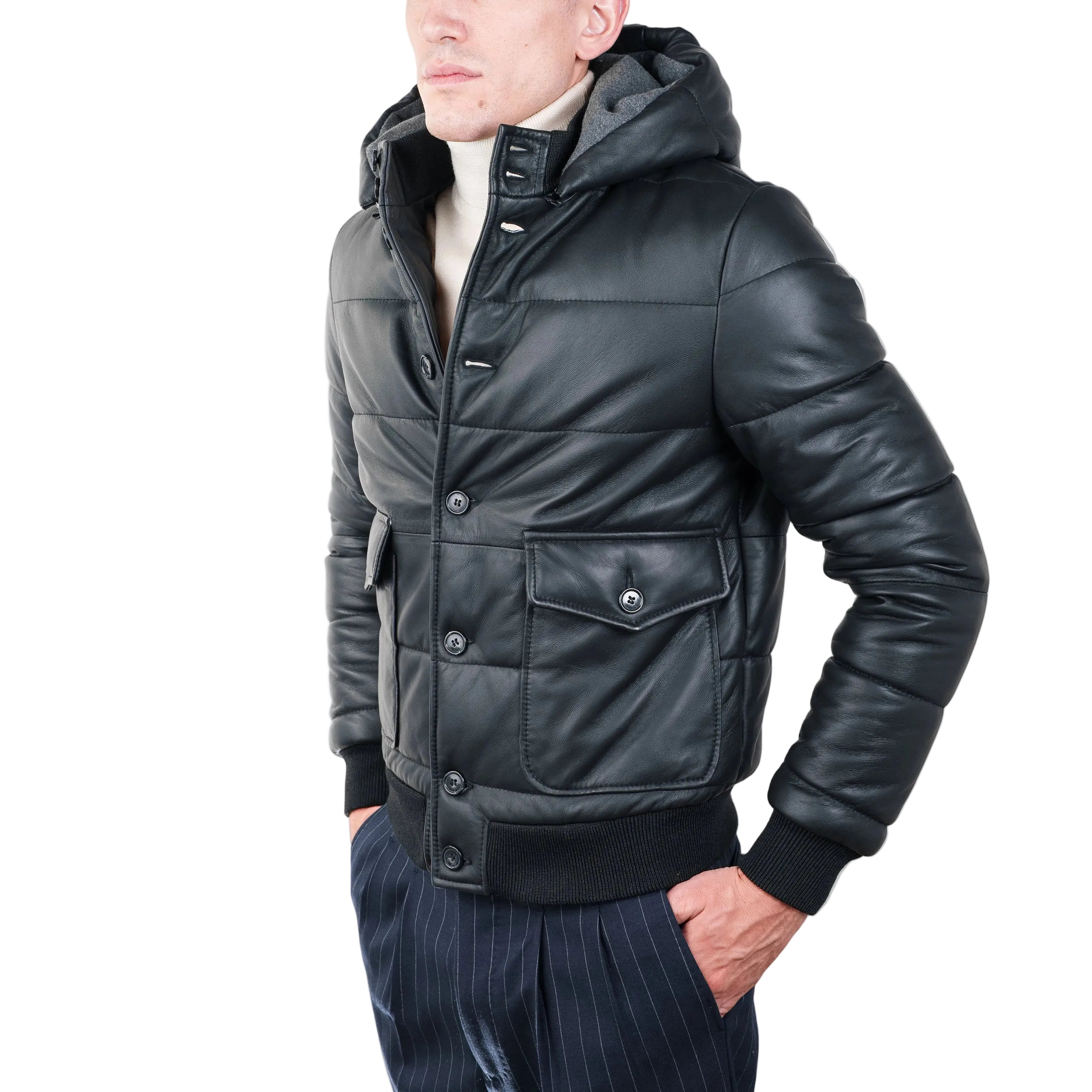 Piumino in pelle 98CLNNE
