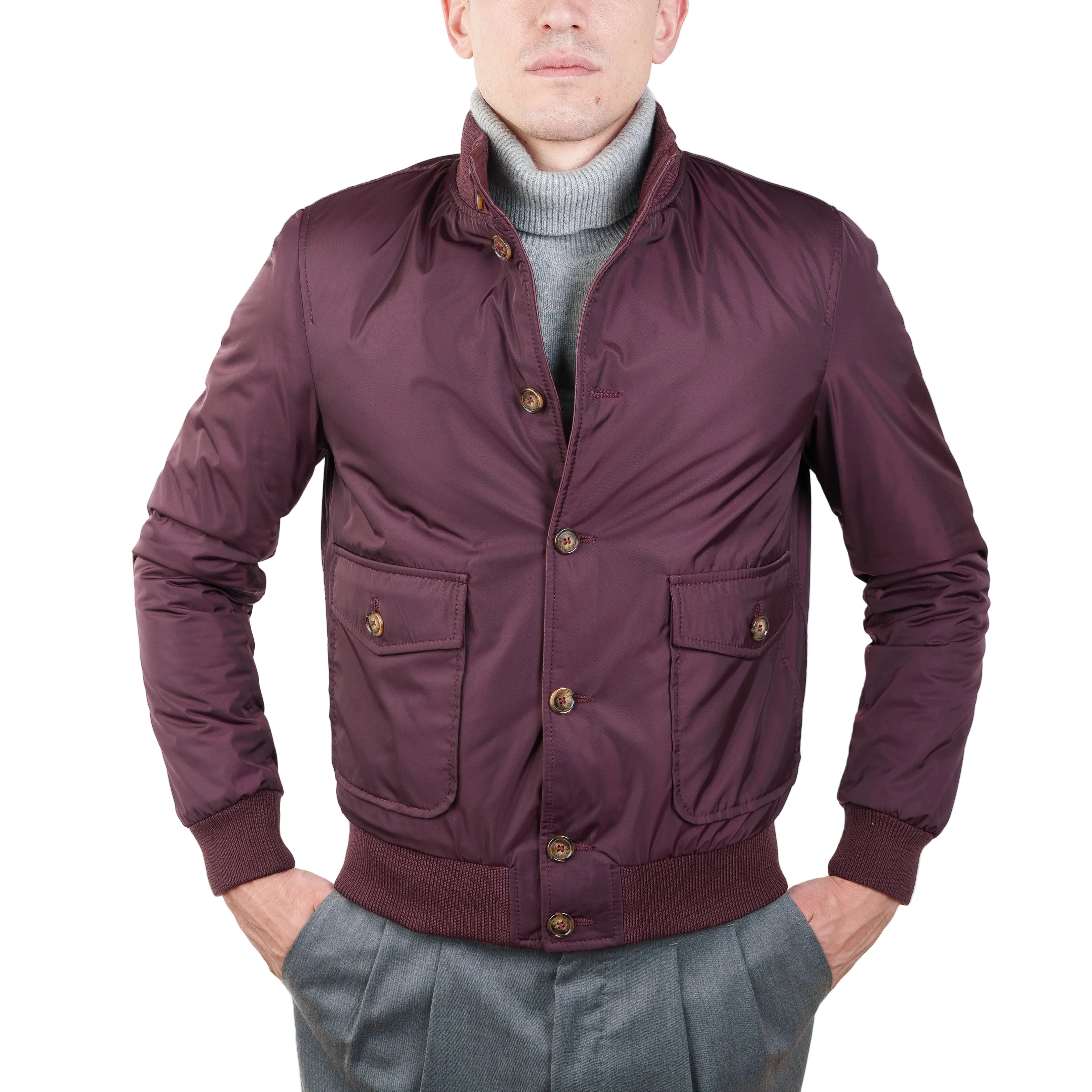 Bomber in Tessuto e Pelle 98LTXNX