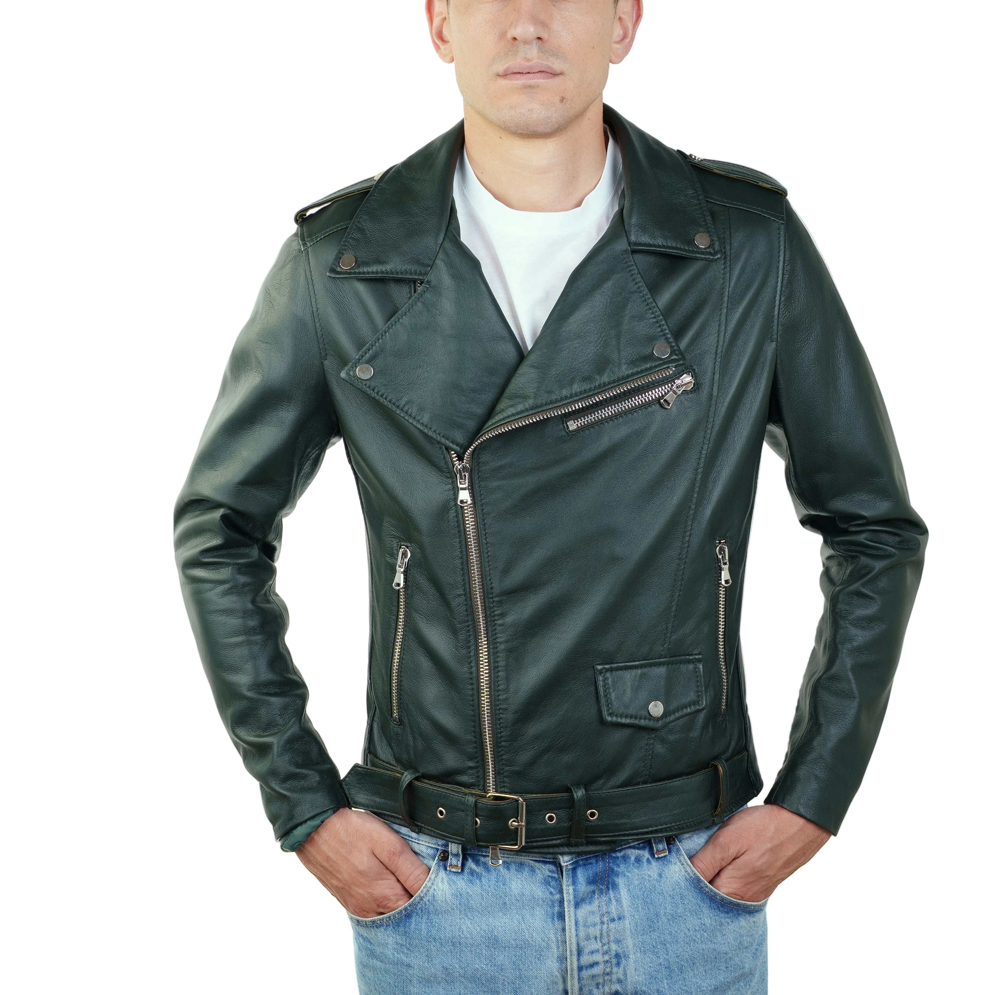 Chiodo in pelle 601NAVE