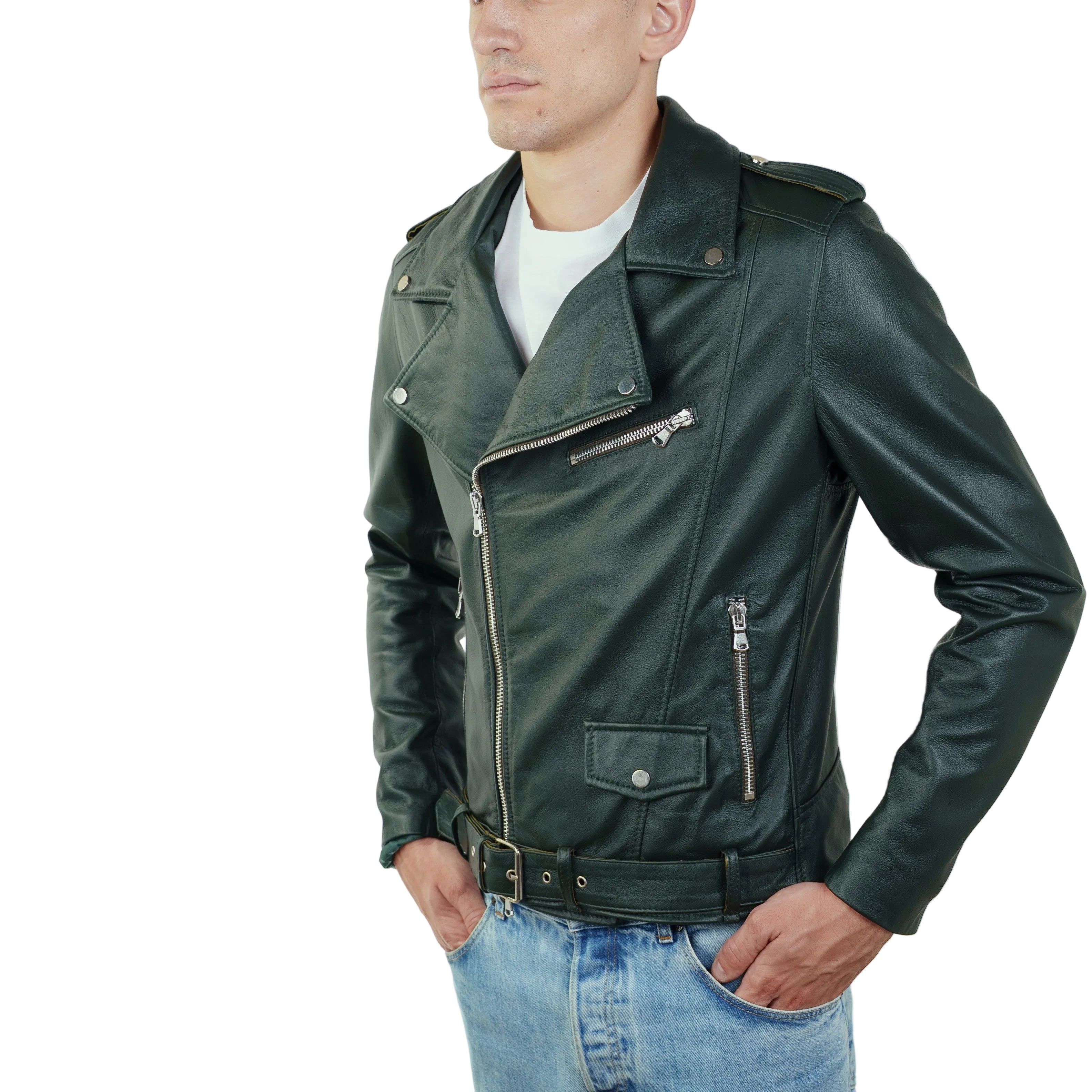 Chiodo in pelle 601NAVE